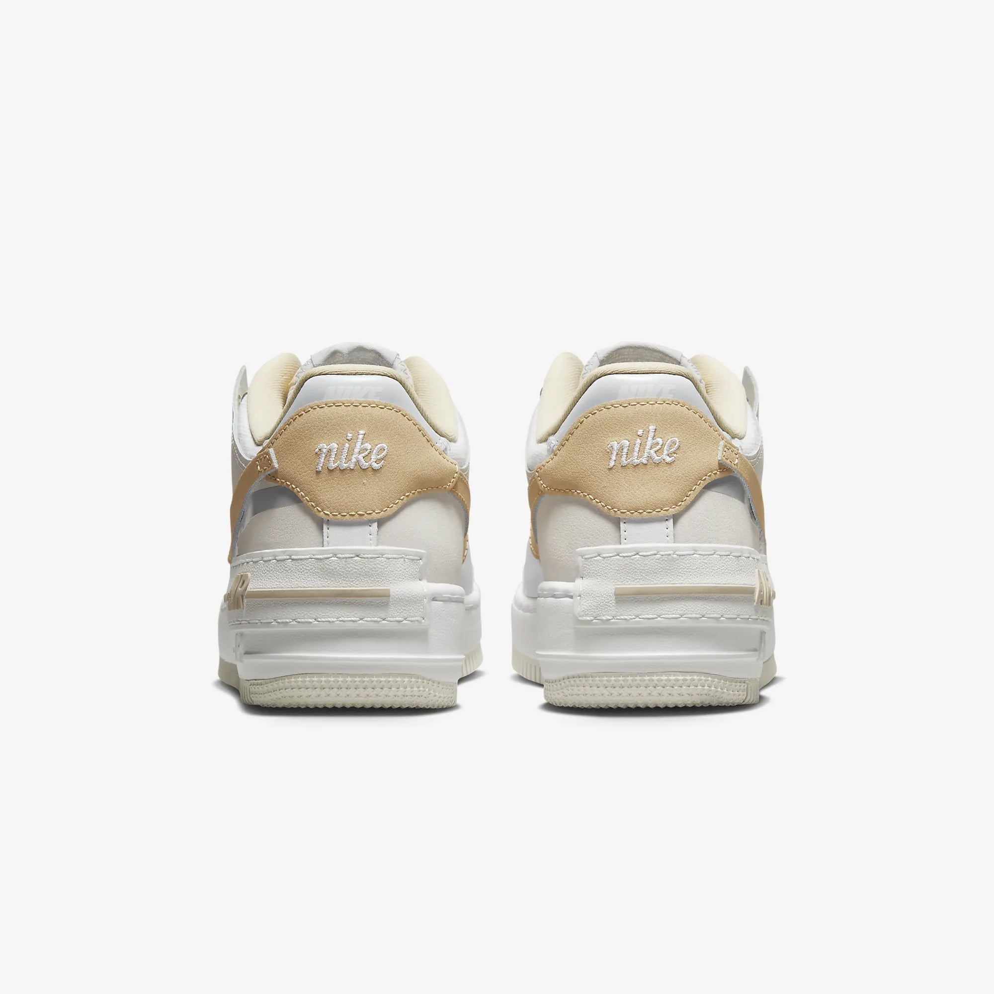 Nike | AIR FORCE 1 SHADOW { SUMMIT WHITE/SESAME-WOLF GREY - view 2