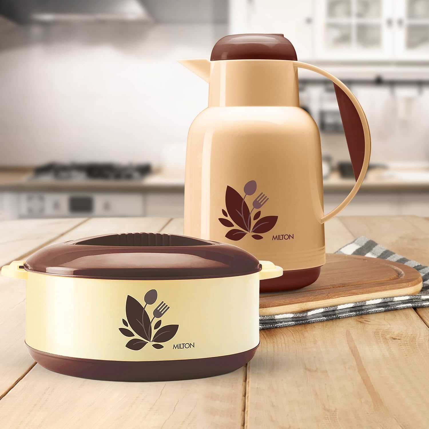 Milton Trophy Gift Set New Orchid 1500 Casserole 1260 ml + Nancy 1000 Flask 1 Liter | Set of 2 Pcs - view 2