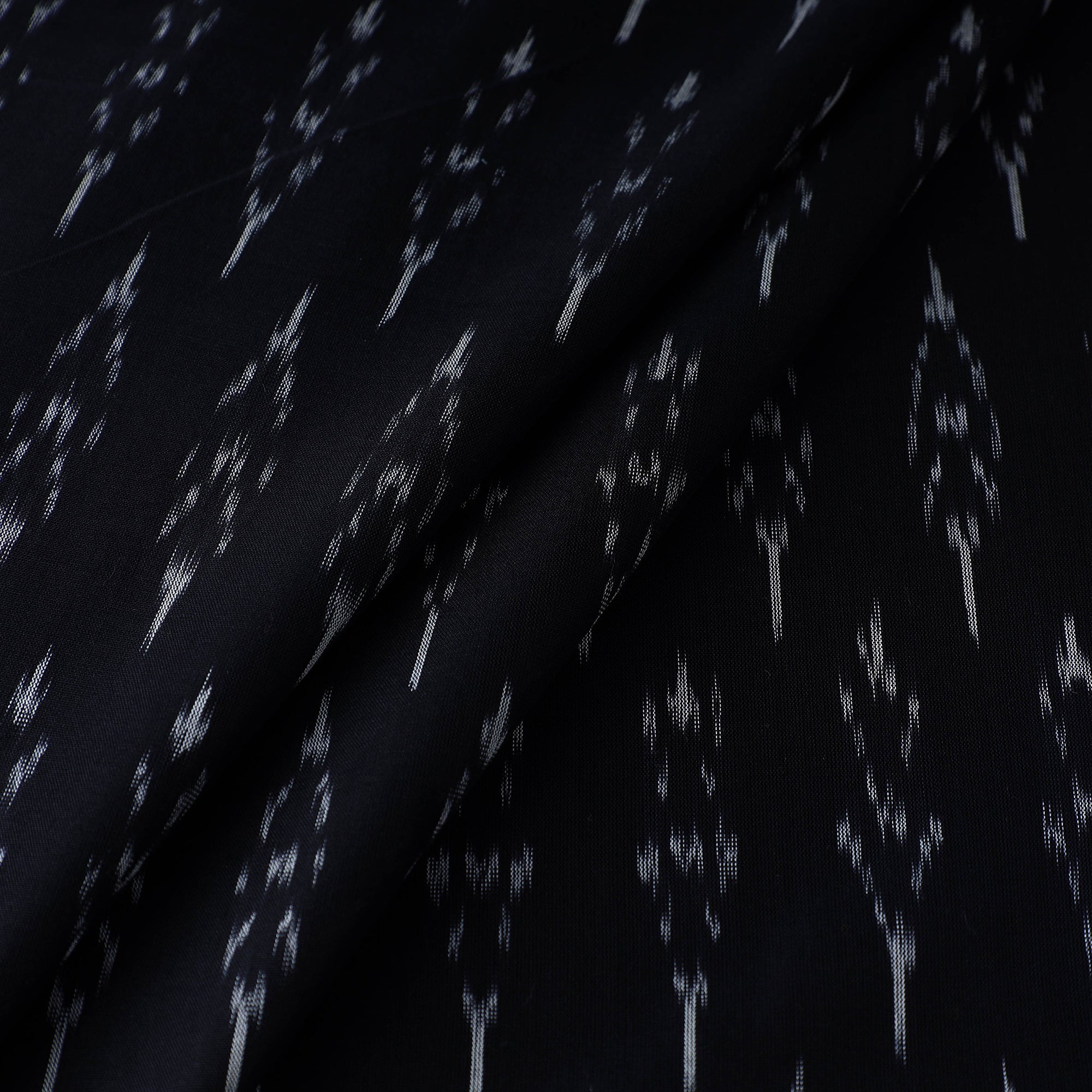 SOUTH KARGHA Black - Mercerised Cotton Pochampally Ikat Fabric 17 - view 2