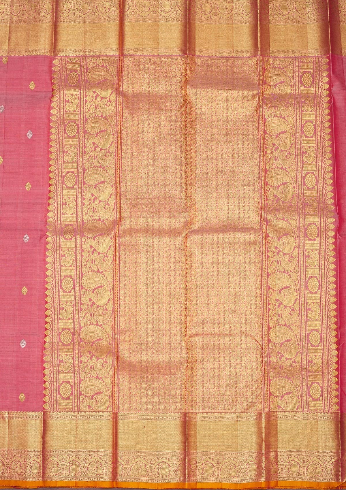 Koskii Light Brown Zariwork Pure Silk Saree – Women's - view 5
