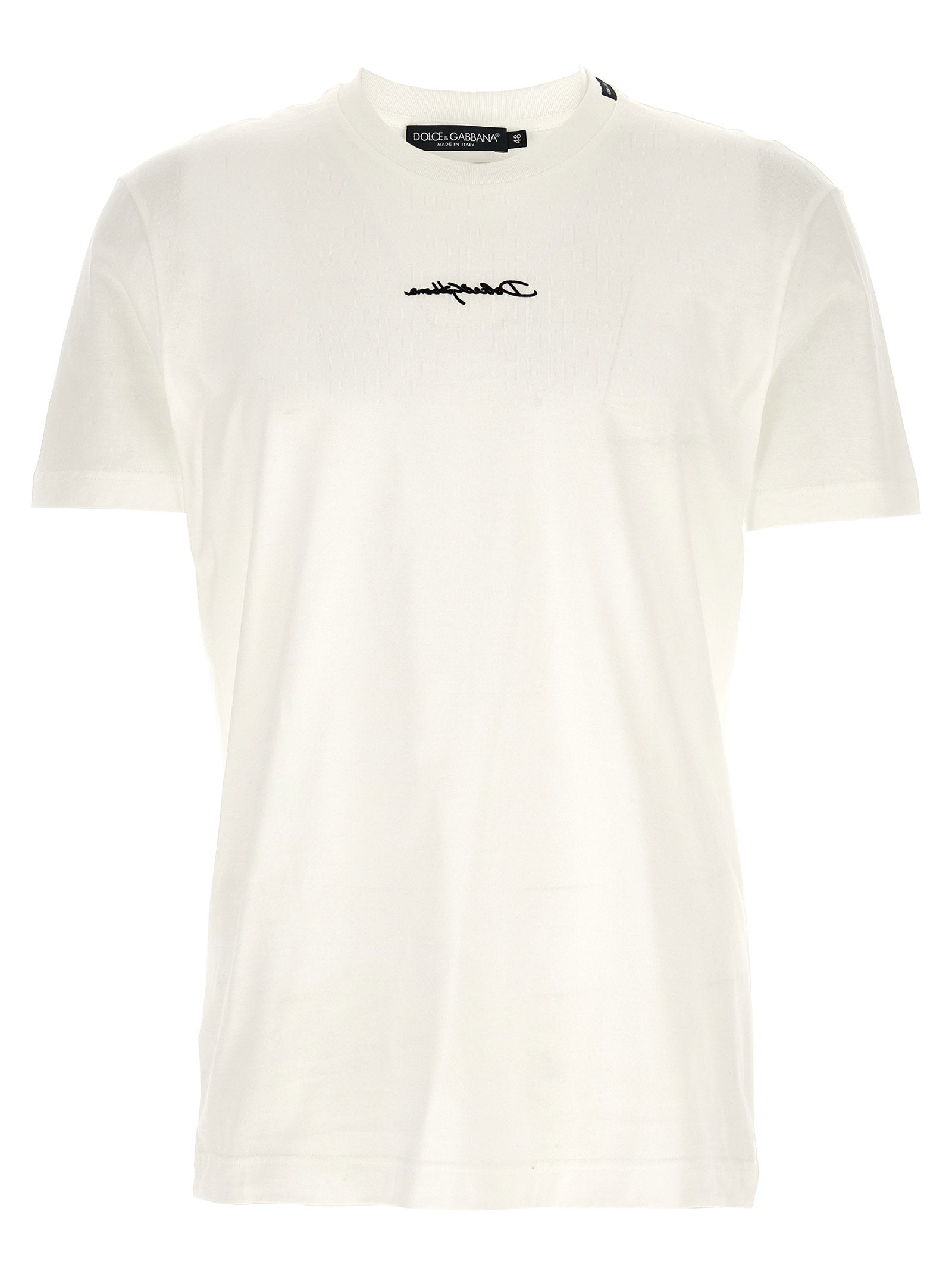 Dolce & Gabbana Logo Patch T-shirt – 100% cotton