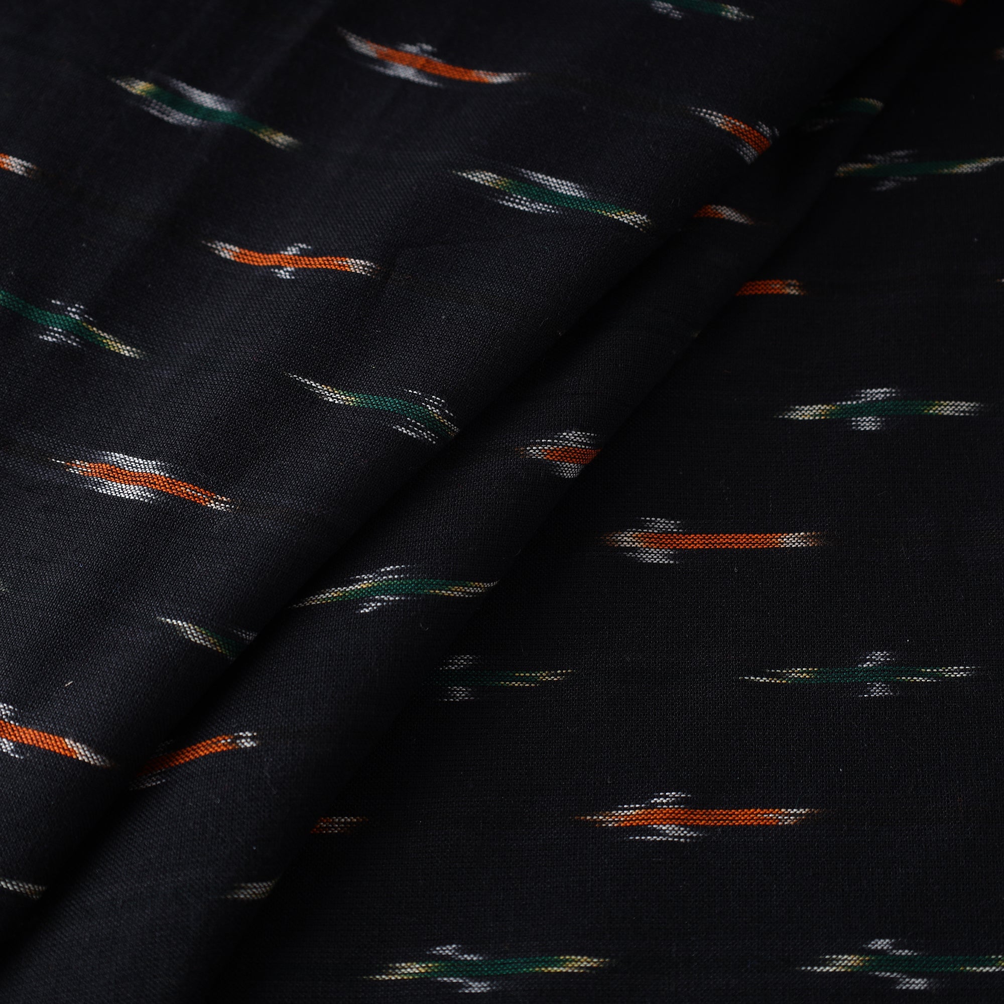 SOUTH KARGHA Black - Pochampally Ikat Weave Cotton Fabric 33 - view 2