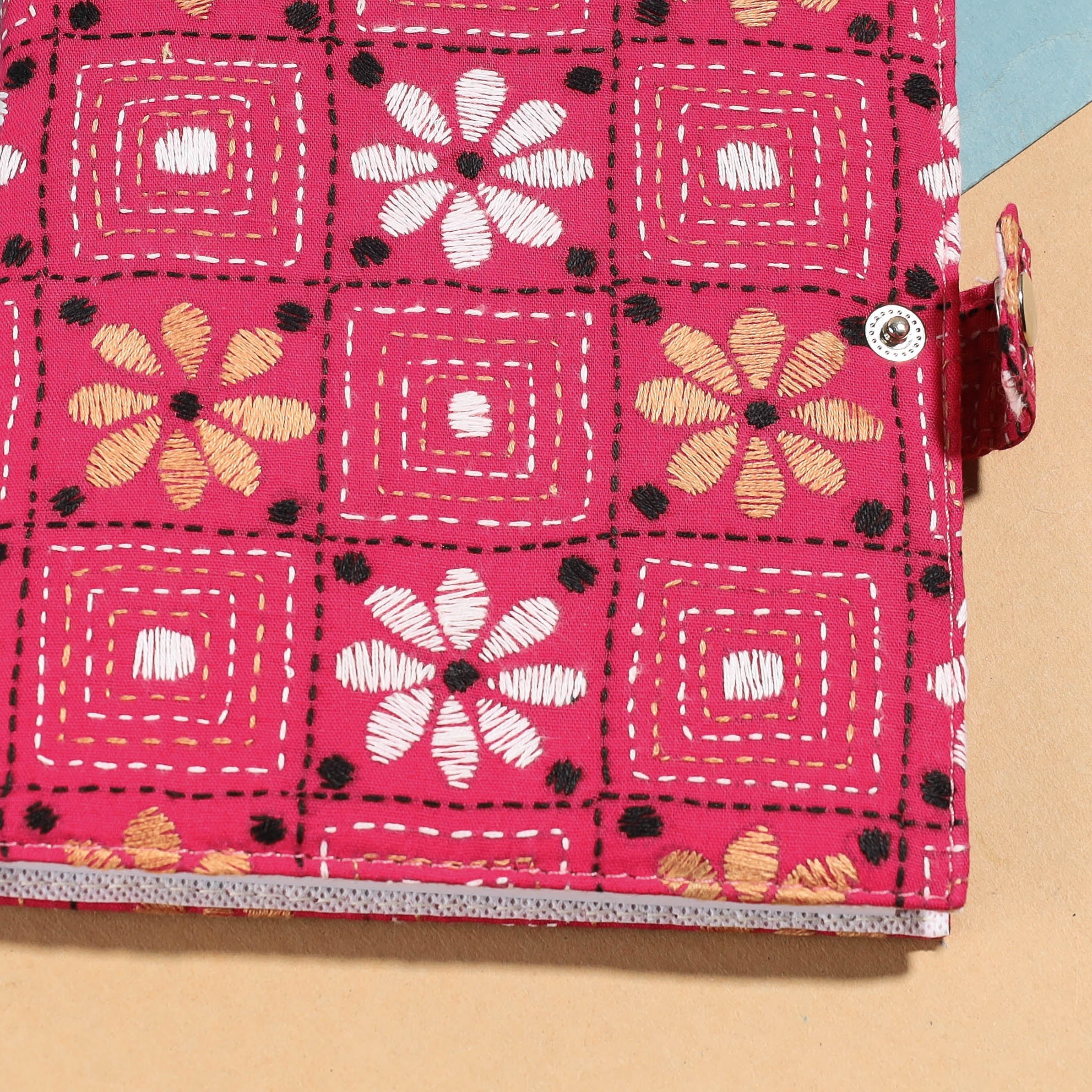 ASALKAAR Bengal Kantha Work Handcrafted Notepad (7 x 6 in) - view 2