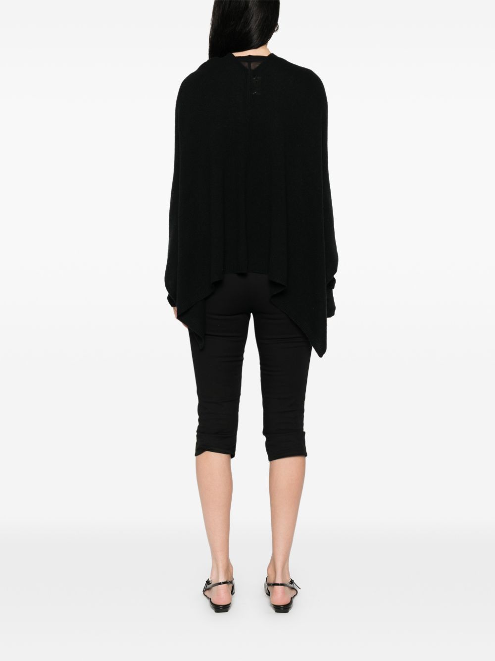 Beyou V-neck cashmere Cashmere poncho – Cashmere 100% - view 5