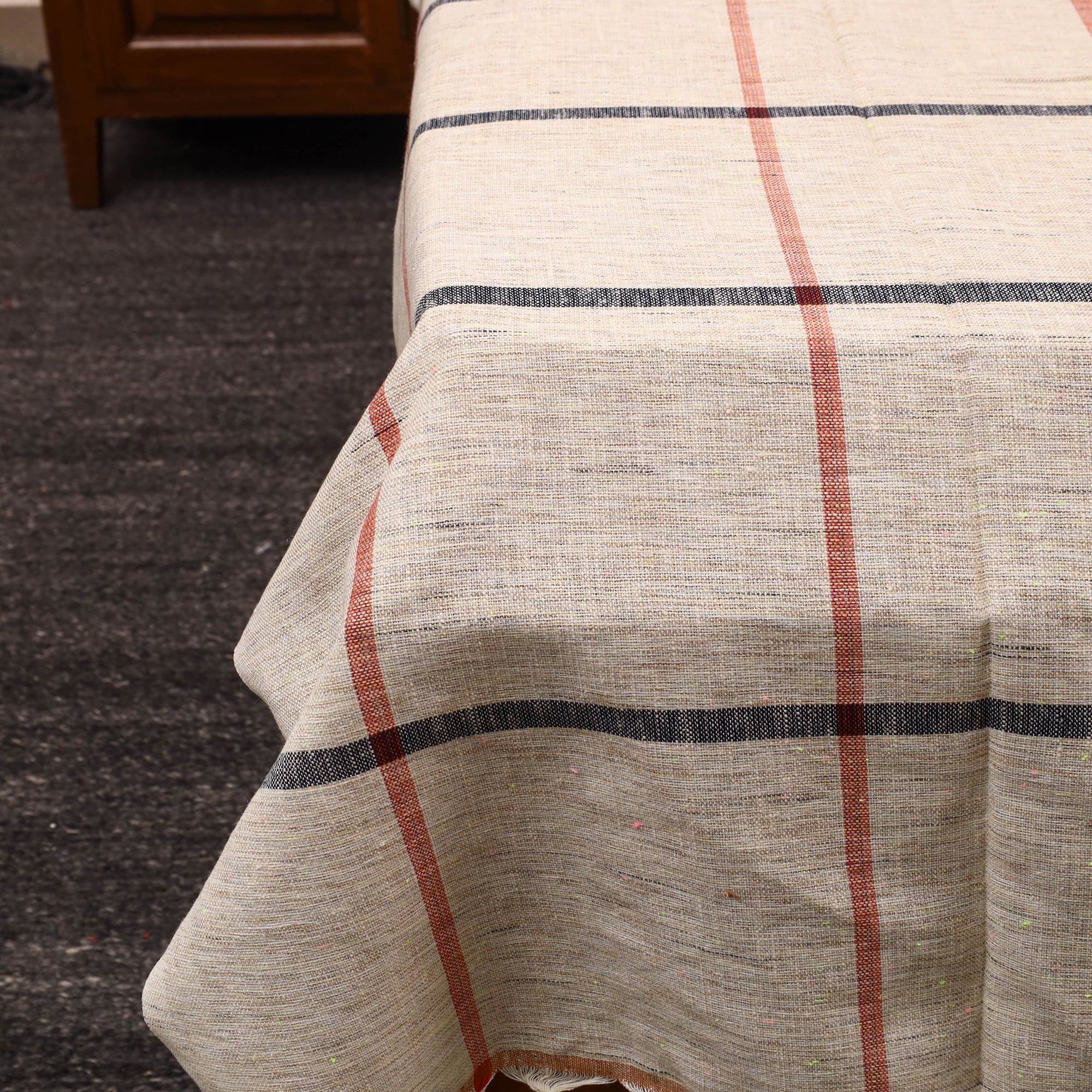 GWALIOR HANDLOOMS Beige - Plain Cotton Single Handloom Bed Cover (90 x 60 in) 78 - view 3