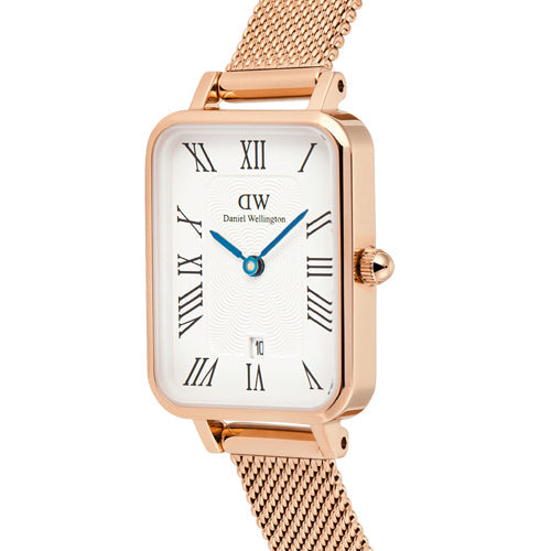 Daniel Wellington Quadro Melrose Roman Numerals Date White Dial Women 20*26mm DW00100860 - view 3