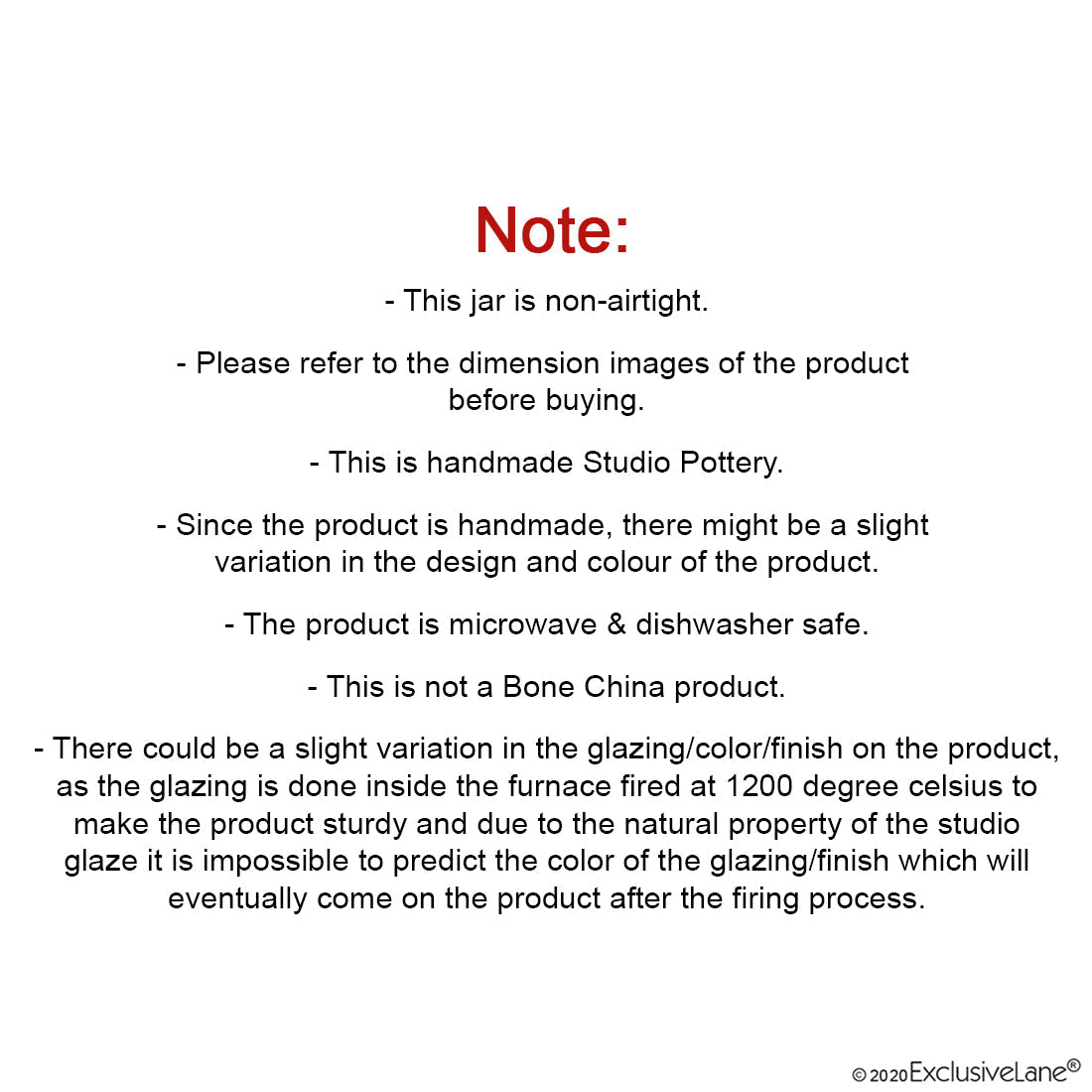 EXCLUSIVELANE 'Magma Echoing' Hand Glazed Studio Pottery Ceramic Multi-Utility Storage Jars & Containers (940 ML) - view 7