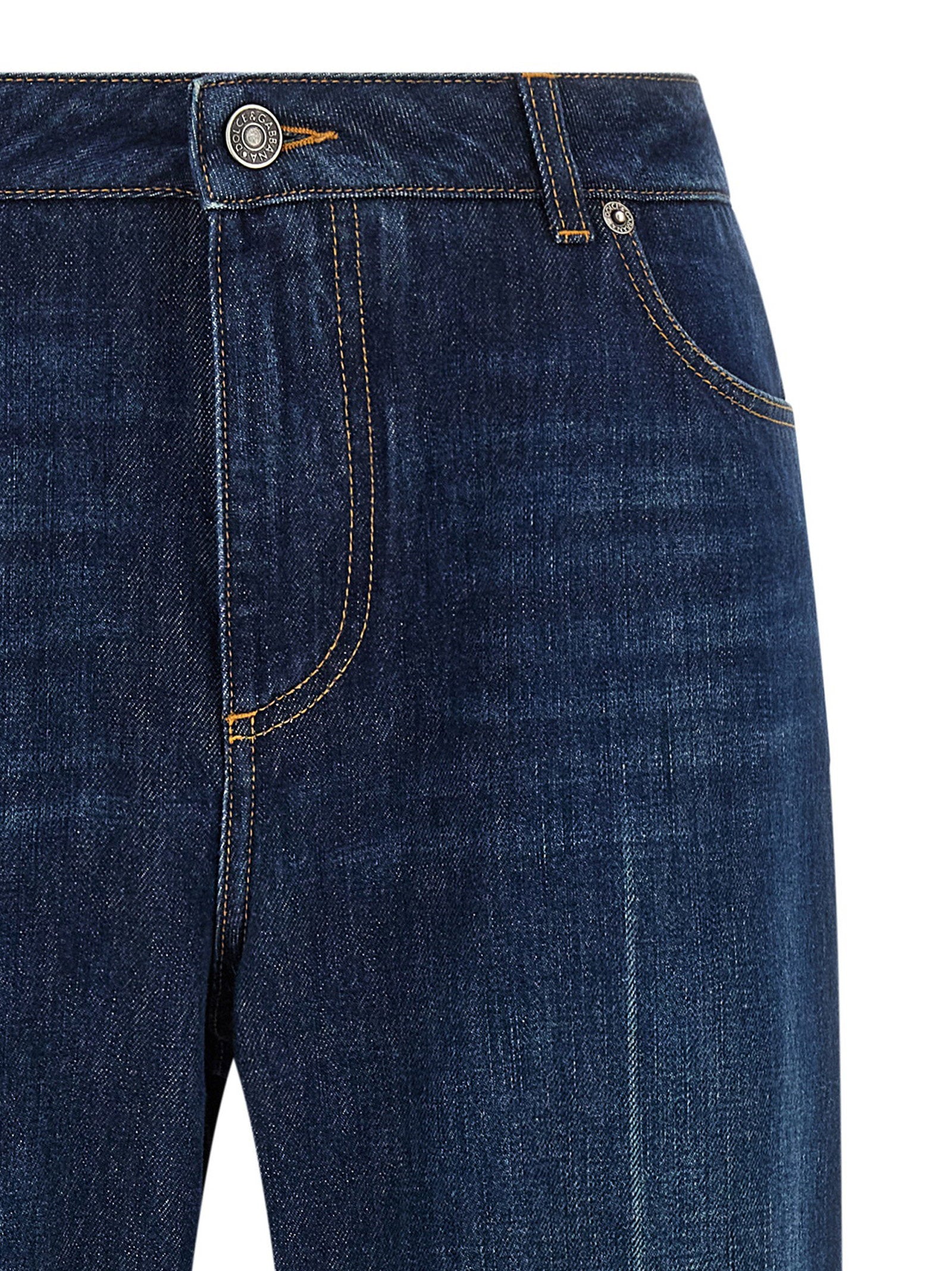 Dolce & Gabbana Stretched Pleated Trompe Loeil Jeans - view 3