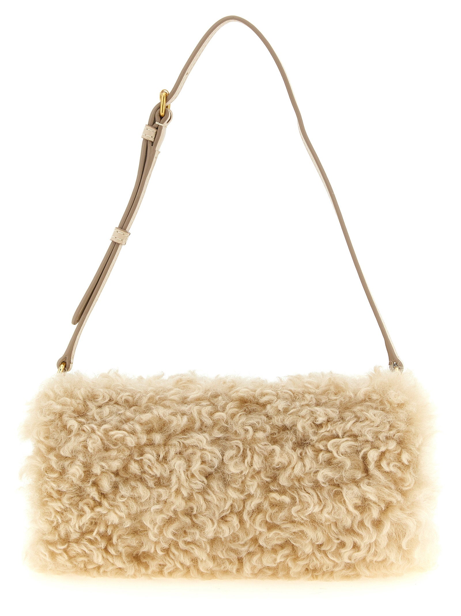 Stella Mccartney Shearling Clutch – 100% polyester