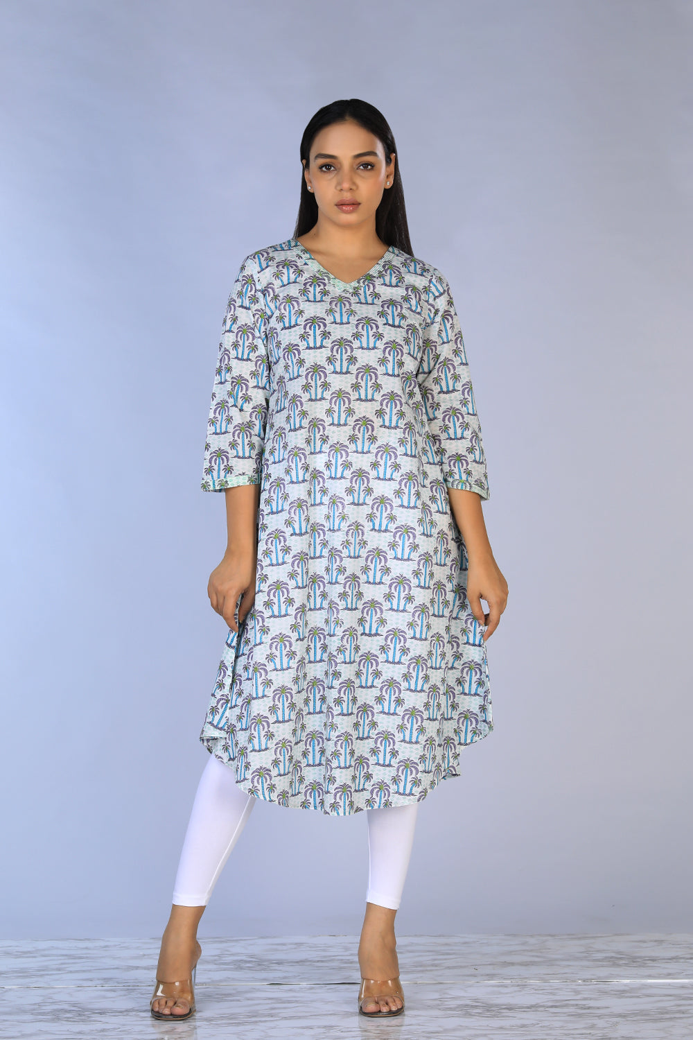Kalanjali Ethnics Handblock printed Kurti – Women's, Off white