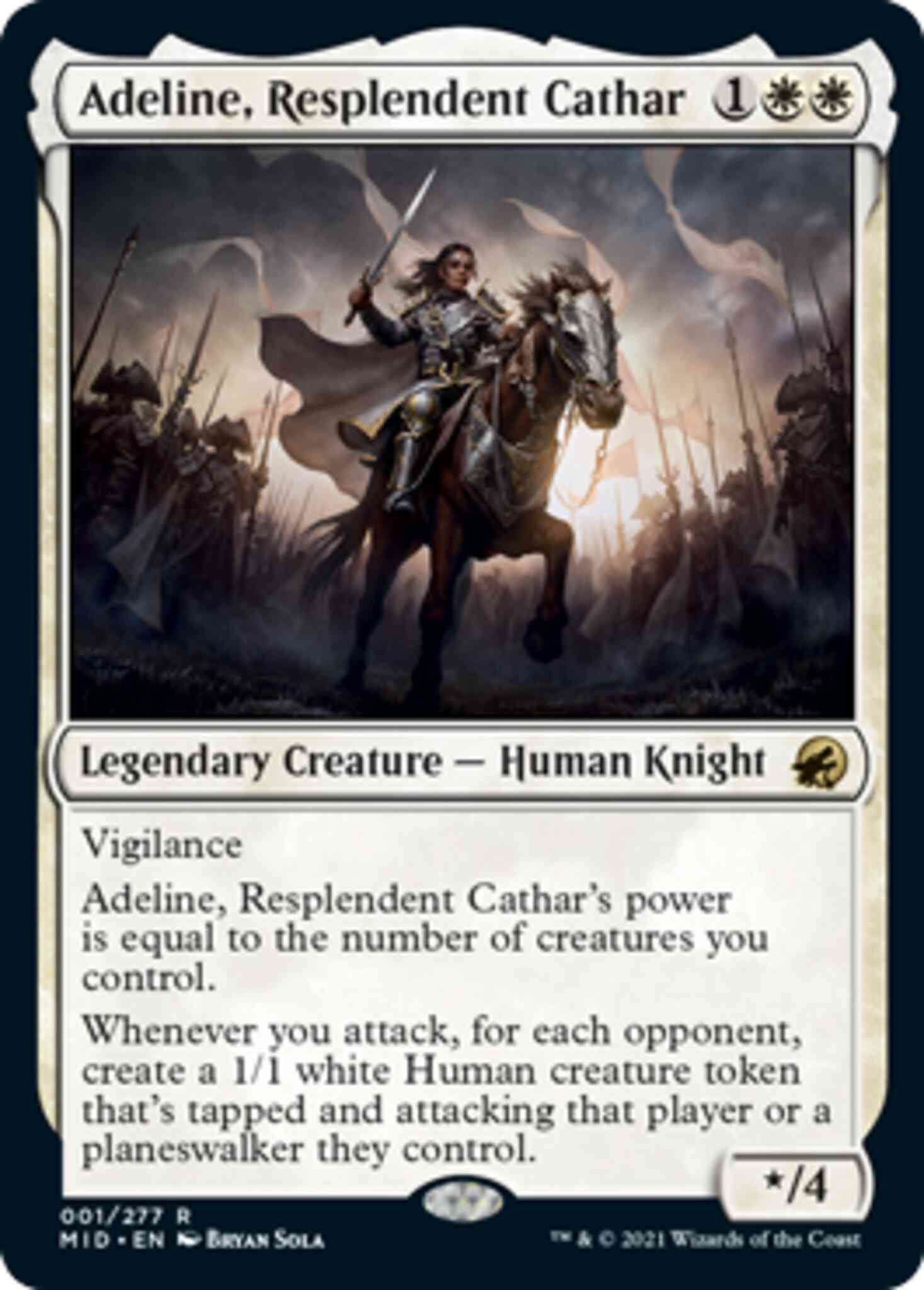 Adeline resplendent cathar – Magic Adeline, Resplendent Cathar [1] [Innistrad: Midnight Hunt] [Non-Foil]