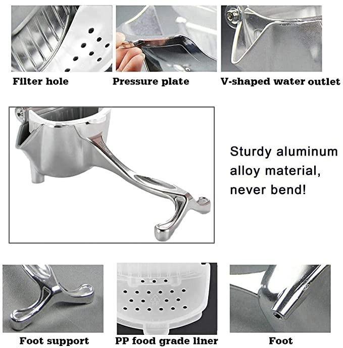 Roposo Clout Manual Fruit Press Aluminum Squeezer/Juicer - view 2