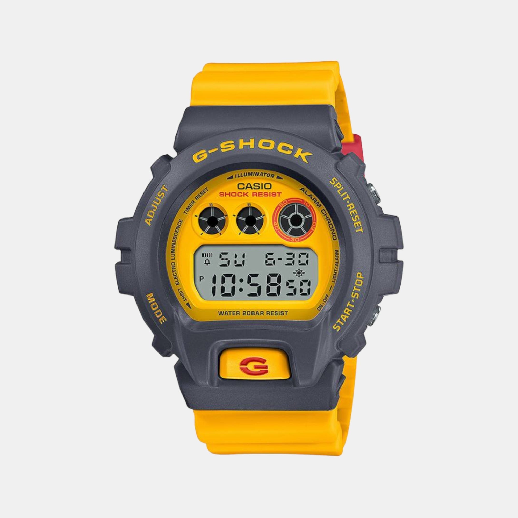 Casio G-Shock Men Quartz Yellow Dial Digital Resin Watch G1337