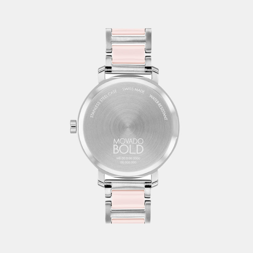 Movado Bold Evolution Women Quartz Silver Dial Analog Stainless Steel Watch 3601236 - view 3