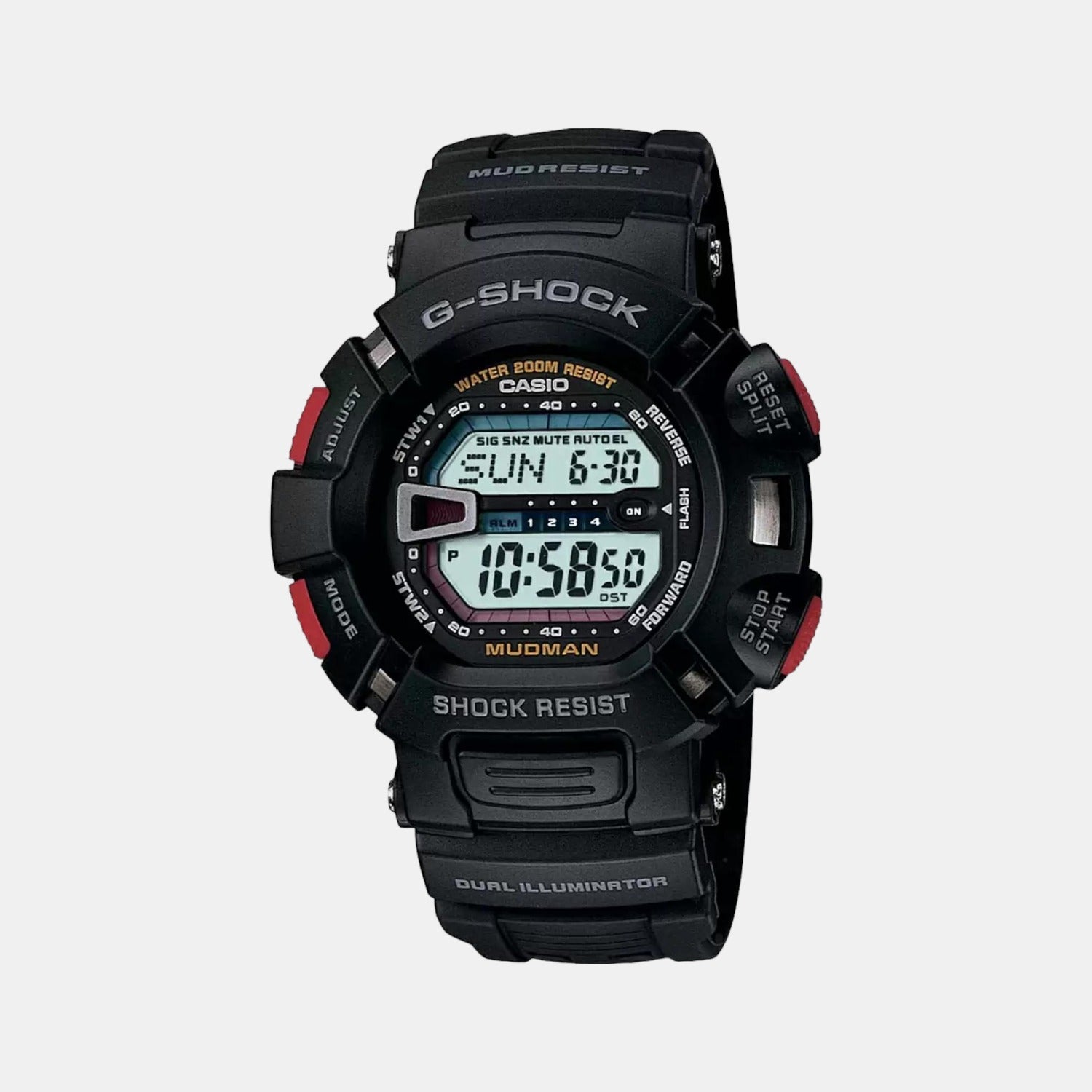 Casio G-Shock Men Quartz Black Dial Digital Resin Watch G201