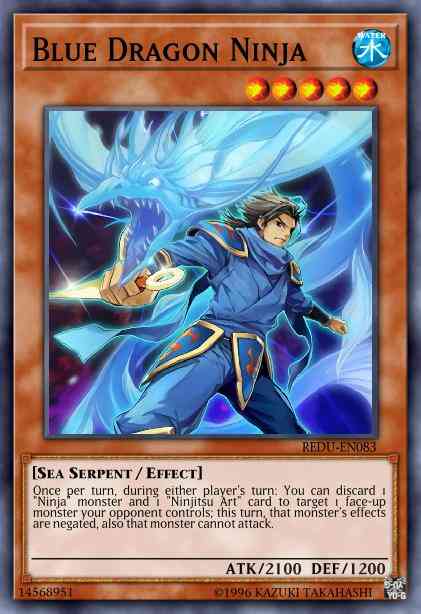 Yu-Gi-Oh! Blue Dragon Ninja - REDU-EN083 - Super Rare - 1st Edition