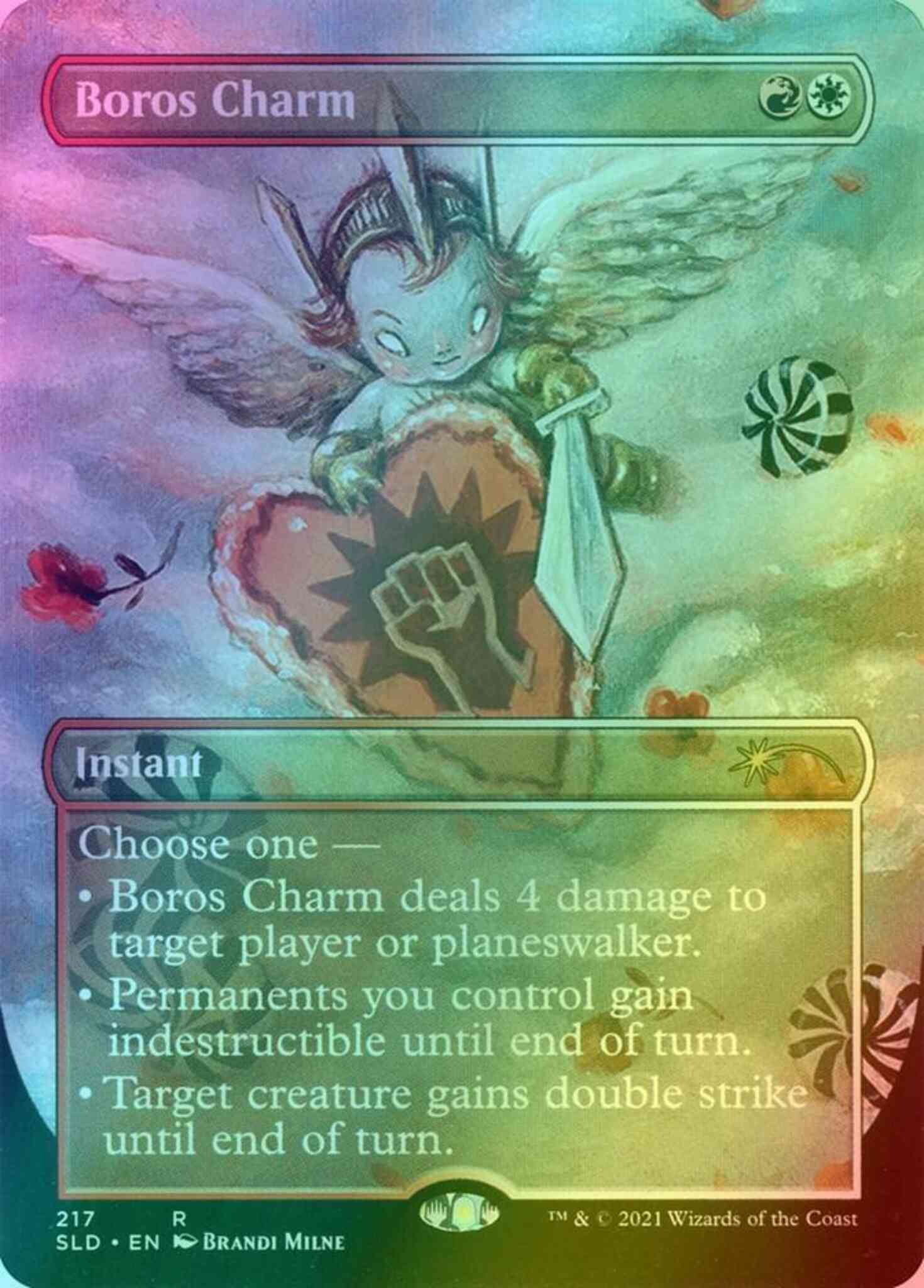 Boros charm 0217 – Magic Boros Charm [0217] [Borderless] [Valentine's Day 2021] [Secret Lair Drop] [Foil]