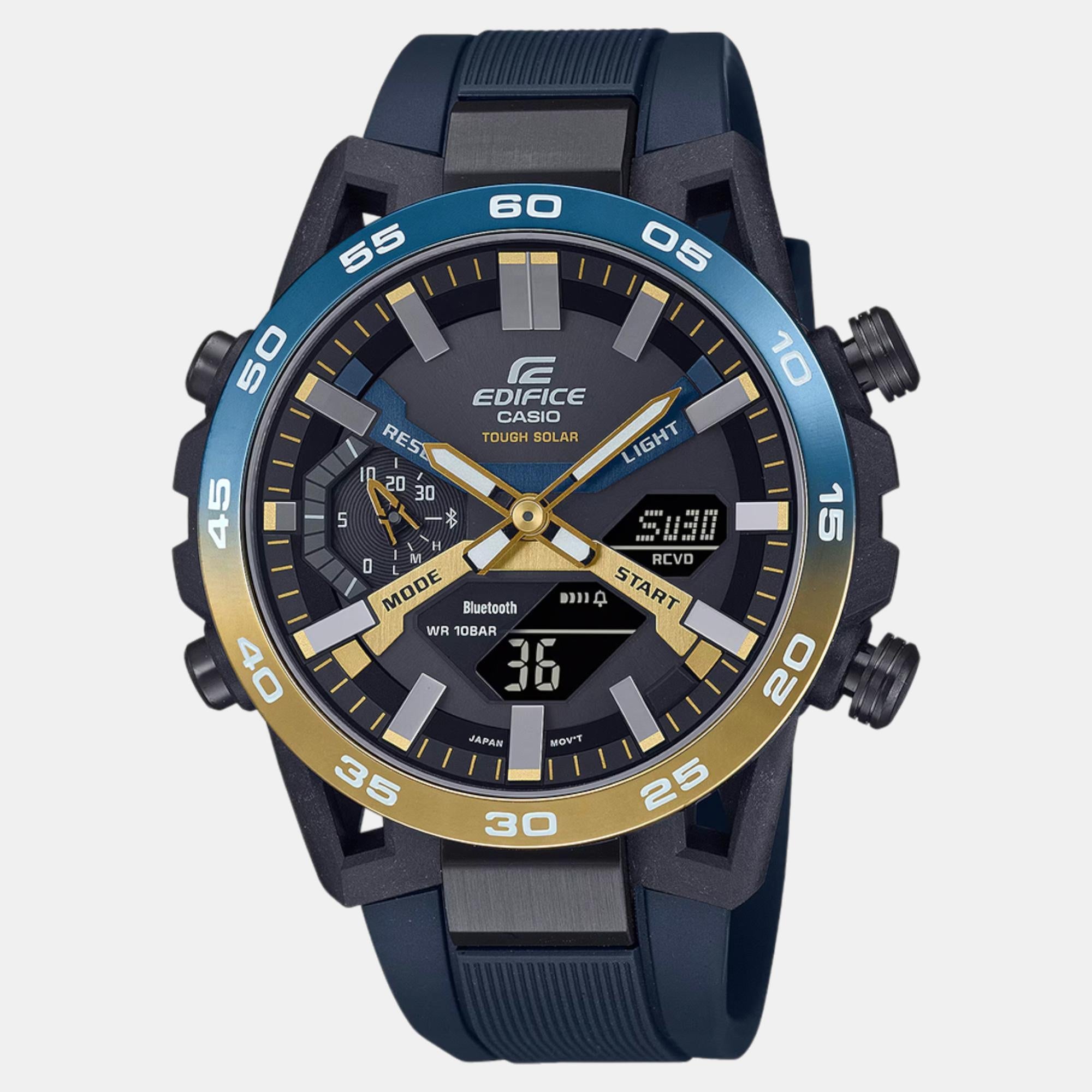 Casio Edifice Men Quartz Black Dial Analog-Digital Resin Watch ED610