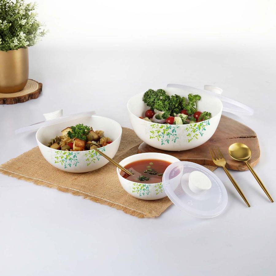 Cello Royale Series Mixing bowls with lid Gift Set, 3 Pieces