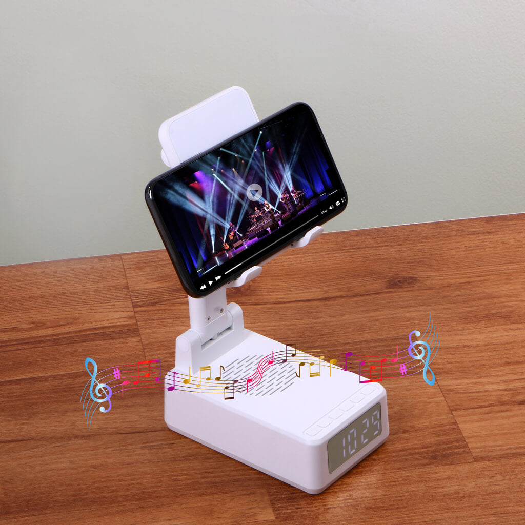 Cpensus 4 in 1 Speaker & Wireless Charger with Clock & Phone Holder - view 2