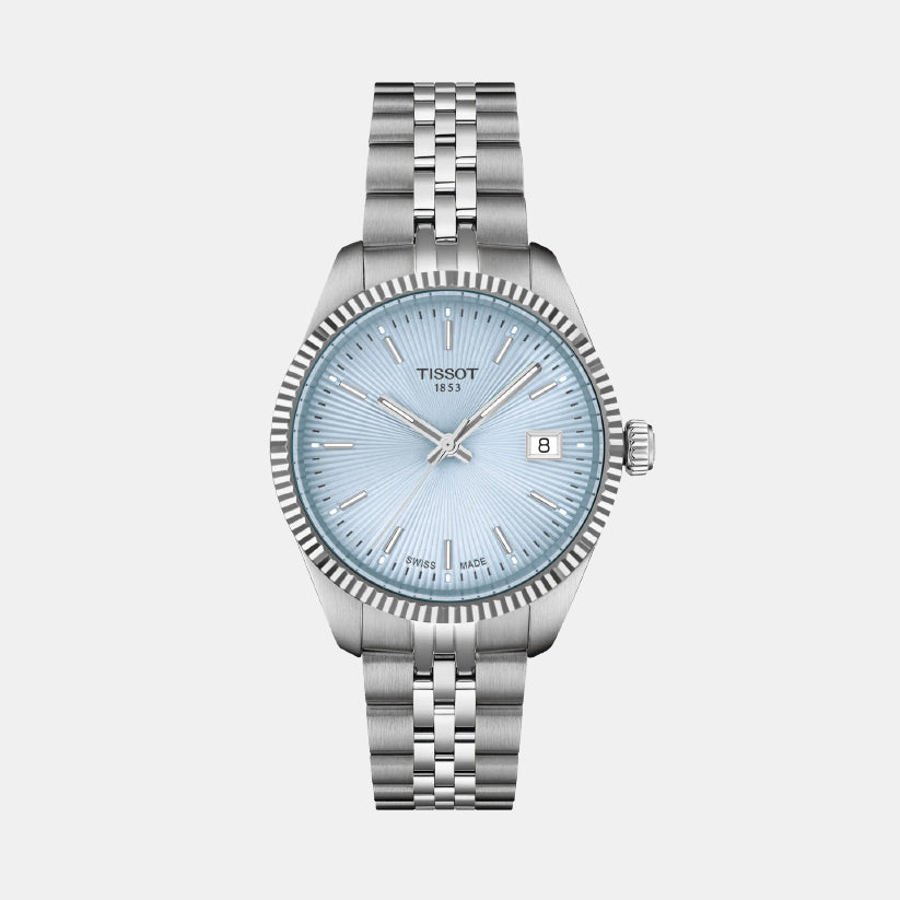 Tissot Ballade Women Quartz Ice Blue Dial Analog Stainless Steel Watch T1562101135100