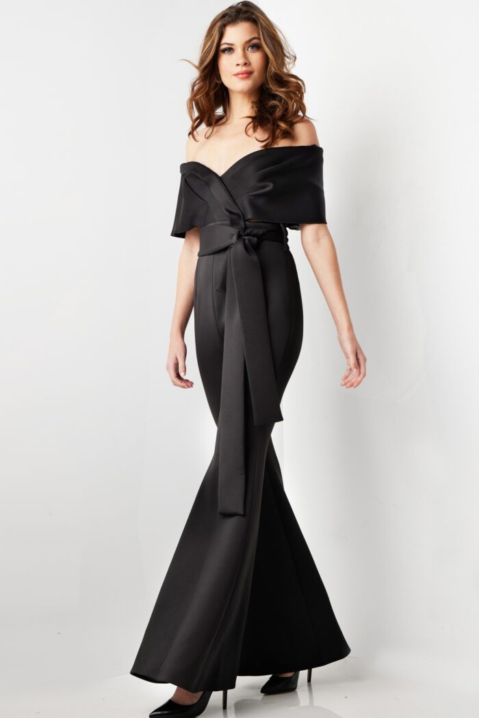 Jovani 09726 Long Formal High Waist Jumpsuit - view 3