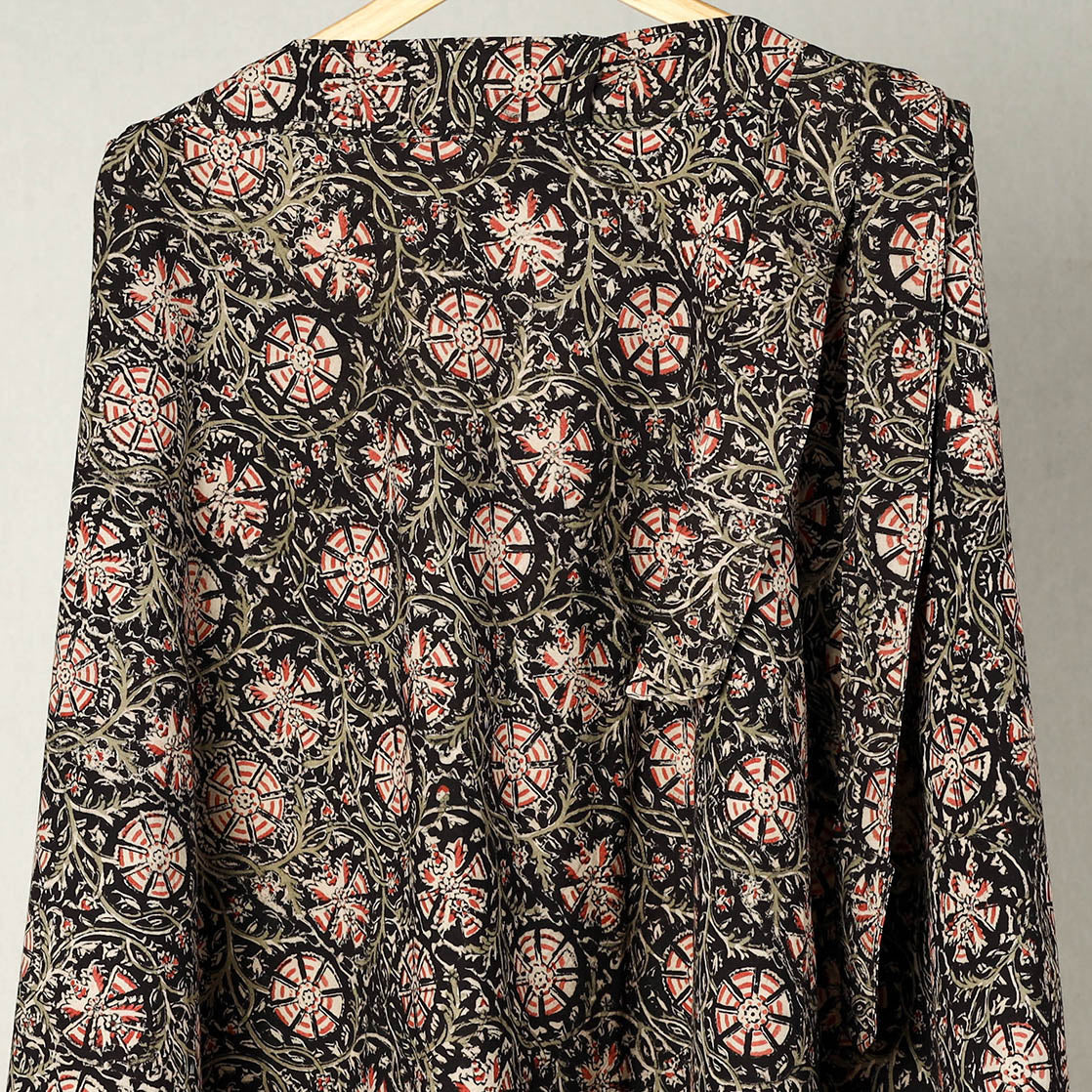 NOORI BAZAR Block Print Cotton Wrap Around Ajrakh Skirt 29 - view 2