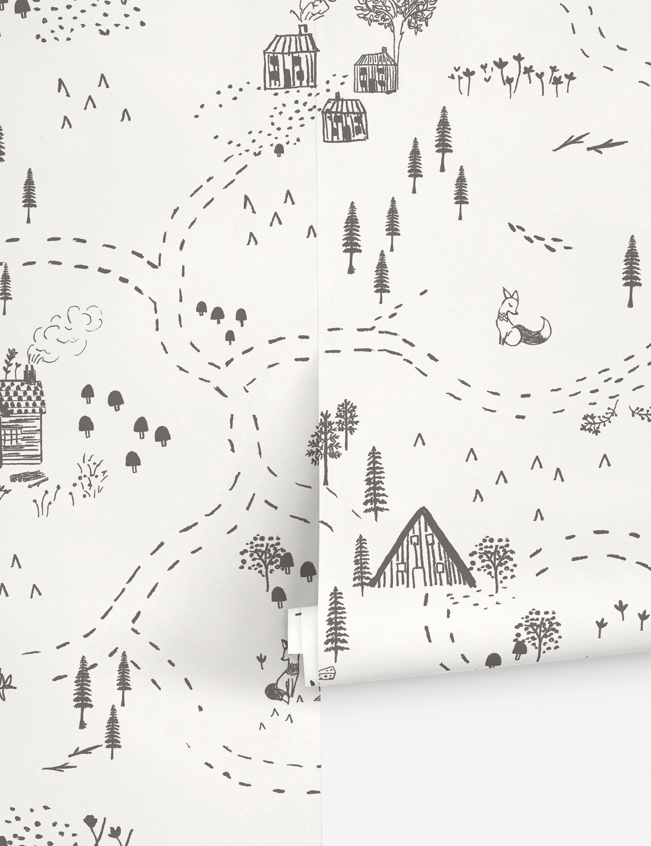 Lulu and Georgia Through the Woods Wallpaper by Rylee + Cru - view 2