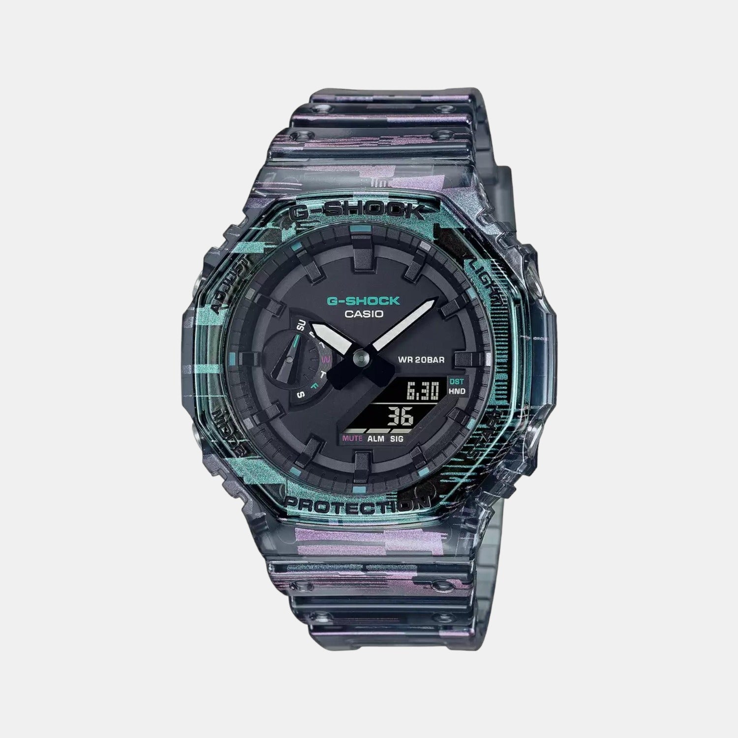 Casio G-Shock Men Quartz Black Dial Analog-Digital Resin Watch G1260