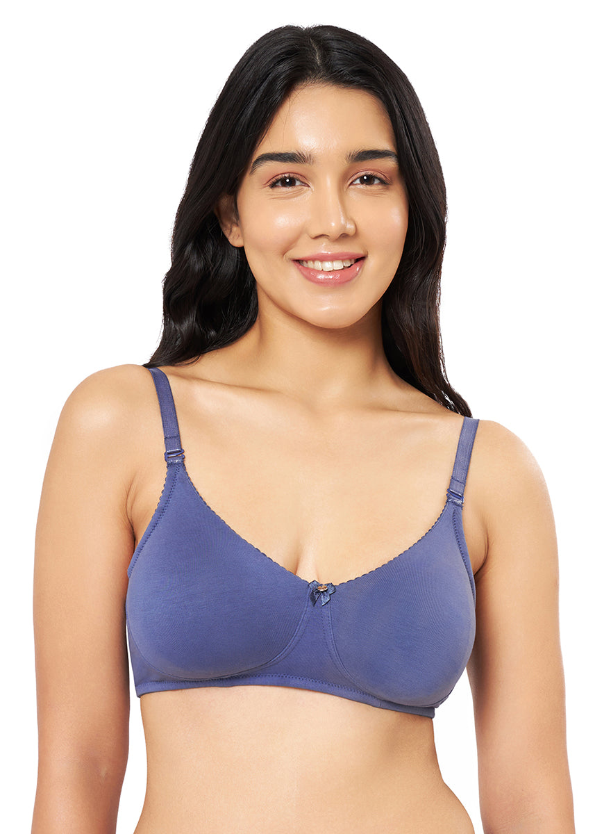 Amante All Day Comfort Non-padded & Non-wired Bra - Crown Blue