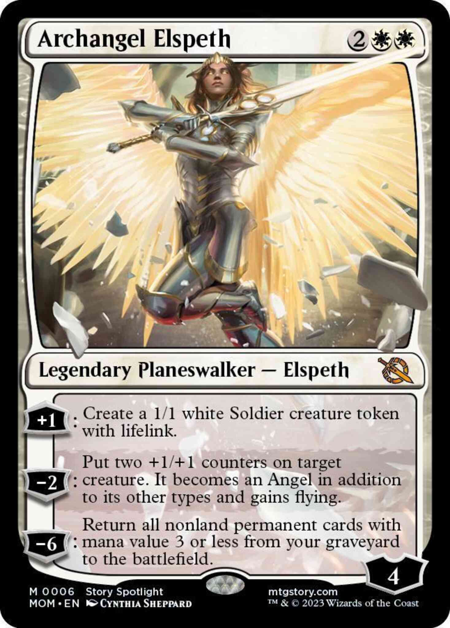Archangel elspeth 6 – Magic Archangel Elspeth [6] [March of the Machine] [Non-Foil]