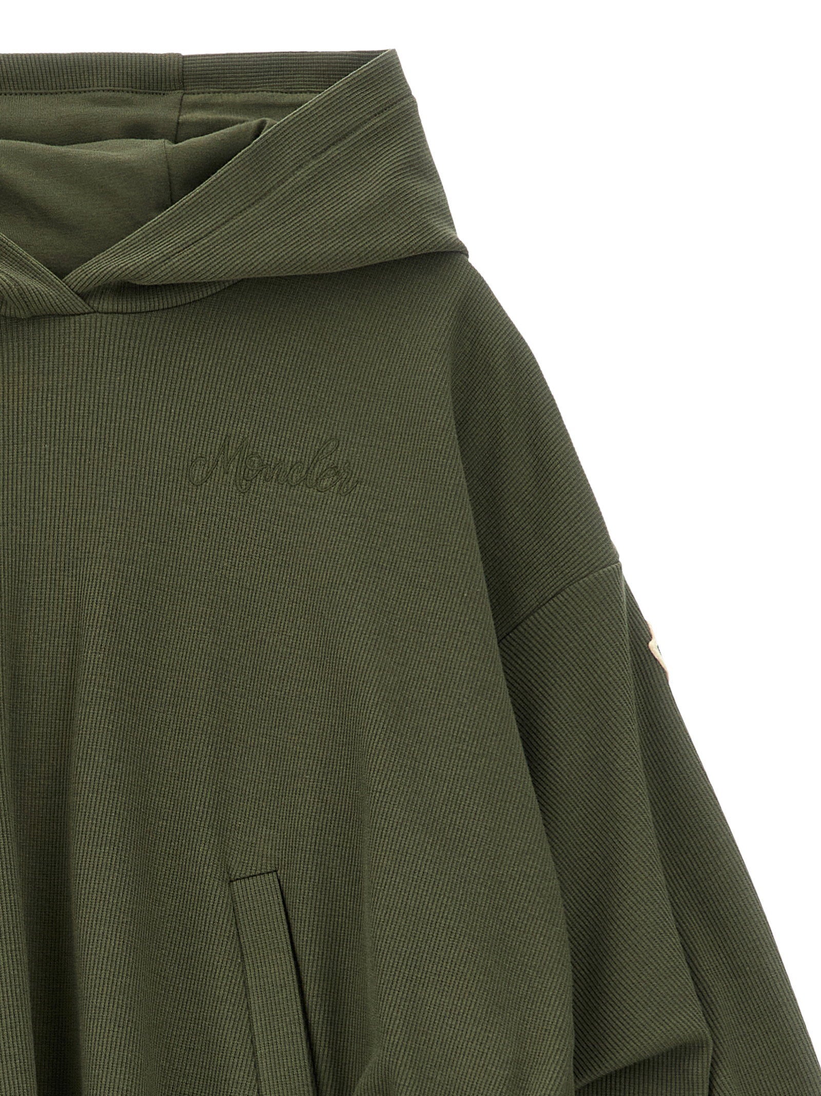Moncler Enfant Ribbed Hoodie – 98% cotton, 2% elastane - view 3