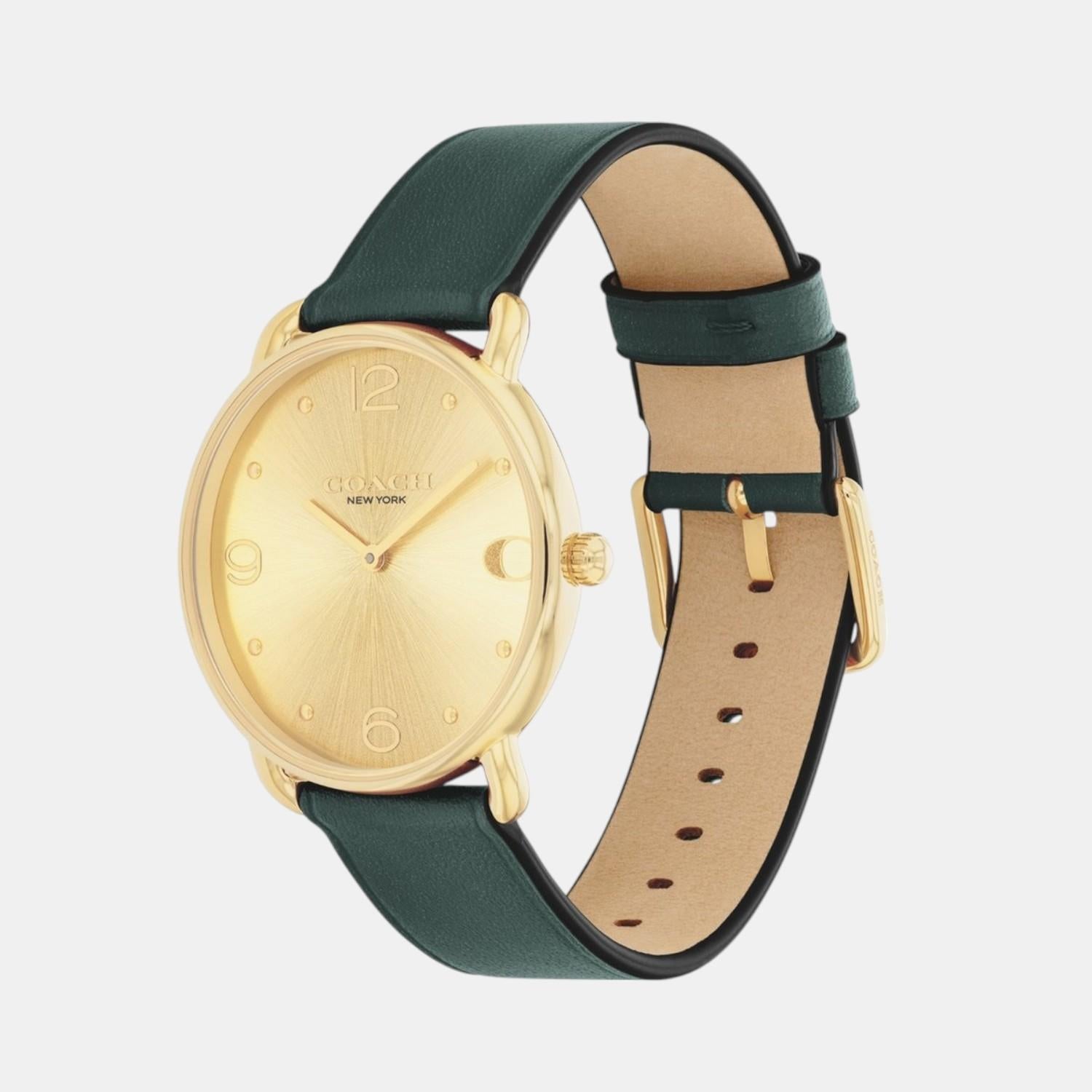 Coach Elliot Women Quartz Gold Dial Analog Leather Watch 14504202 - view 2