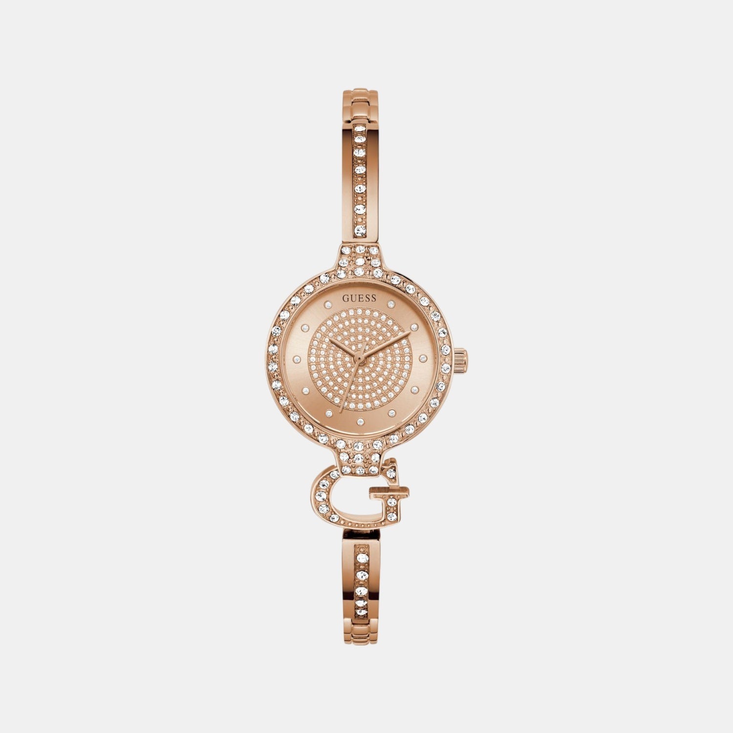 Guess Giselle Women Quartz Rose Gold Dial Analog Recycled Steel Watch GW0929L3