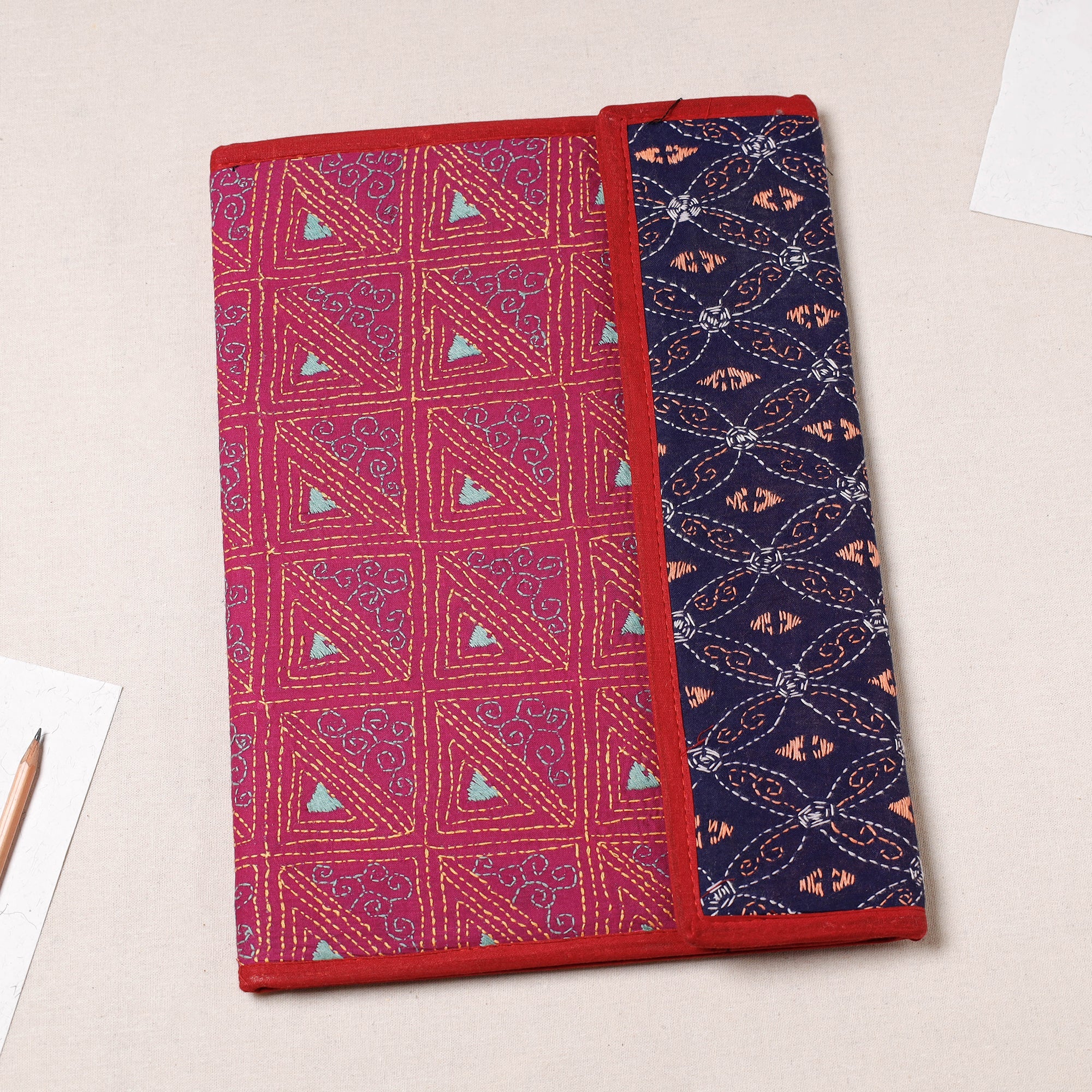 ASALKAAR Bengal Kantha Work Handcrafted File Folder