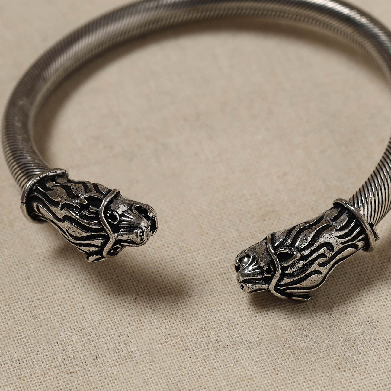 WHITE RIVER STORIES Antique Finish Oxidised German Silver Kada / Bangle (Adjustable) - view 2