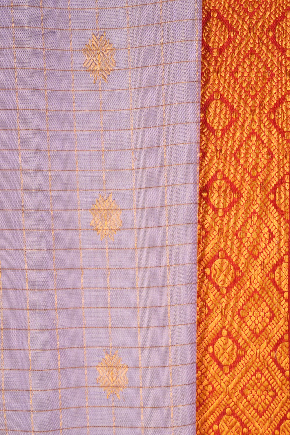 Kalanjali Gadwal Silk Kattam Purple Saree – Women's - view 2
