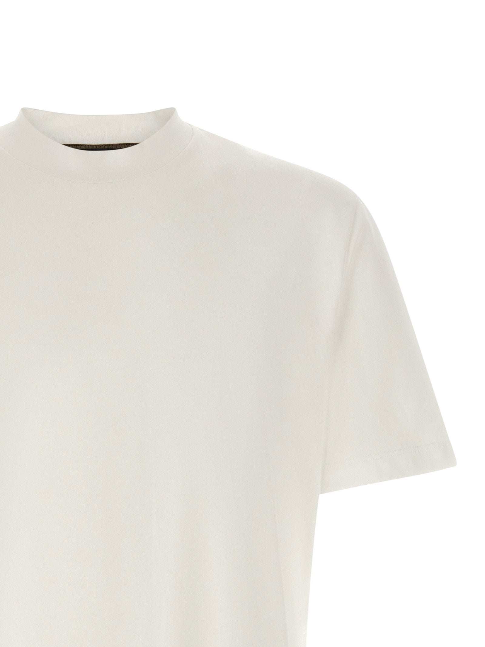 Brioni Logo Embroidery T-shirt – 100% cotton - view 3
