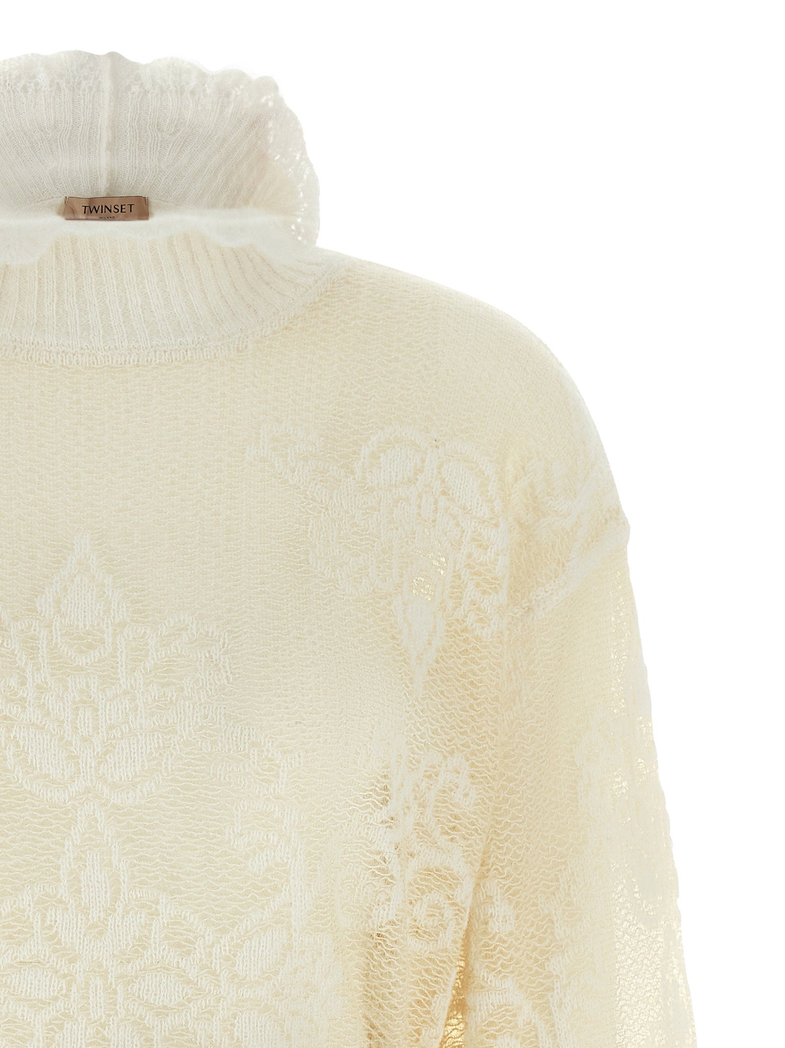 Twin Set Jacquard Yarn Sweater - view 3