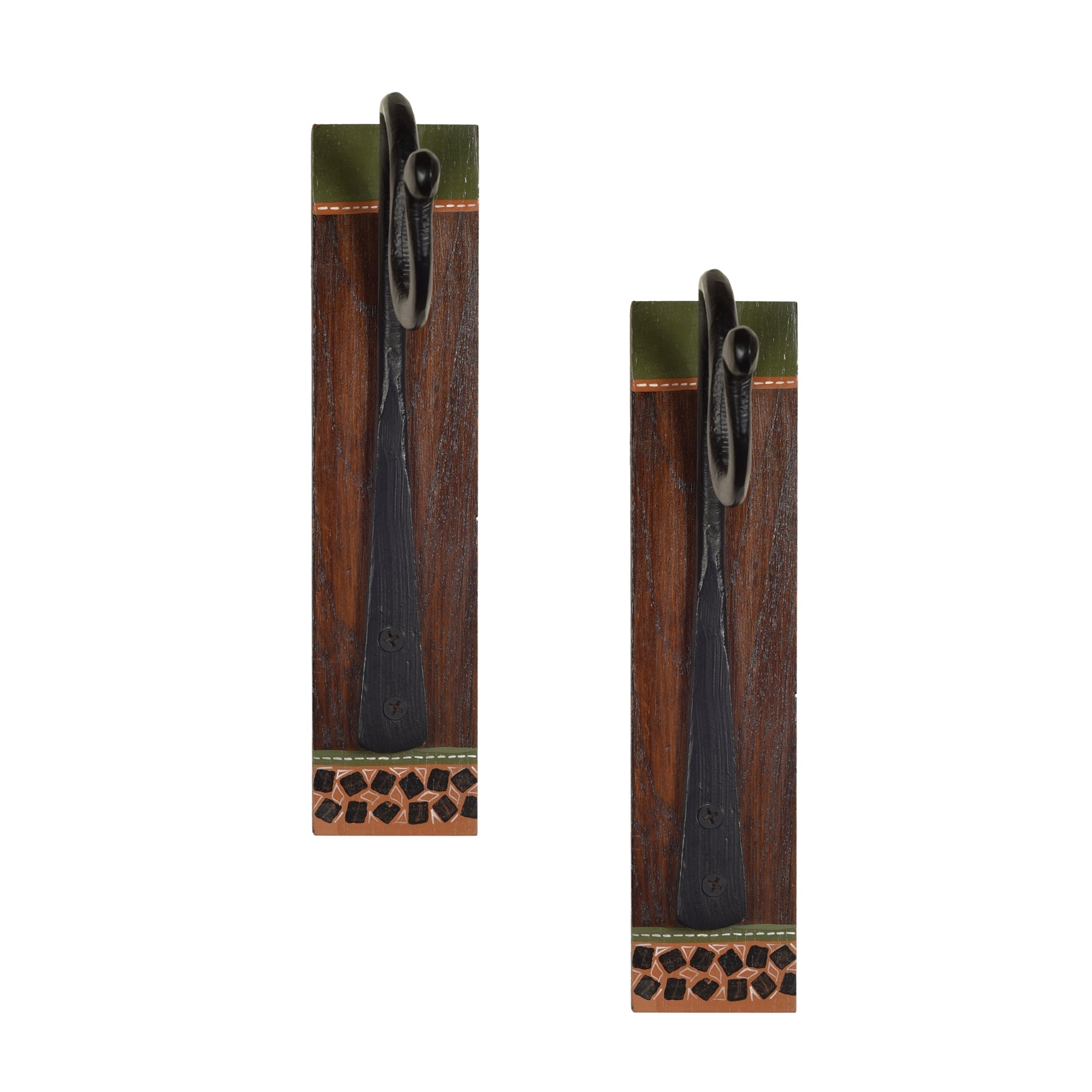 ART CREATIONS BY SUMAN SONTHALIA Autumn Leaf Wall Mounted Hanger in Teakwood - view 2