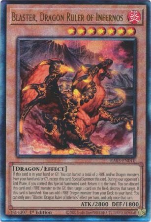 Blaster dragon ruler – Yu-Gi-Oh! Blaster, Dragon Ruler of Infernos - RA03-EN010 - Prismatic Ultimate Rare - 1st Edition