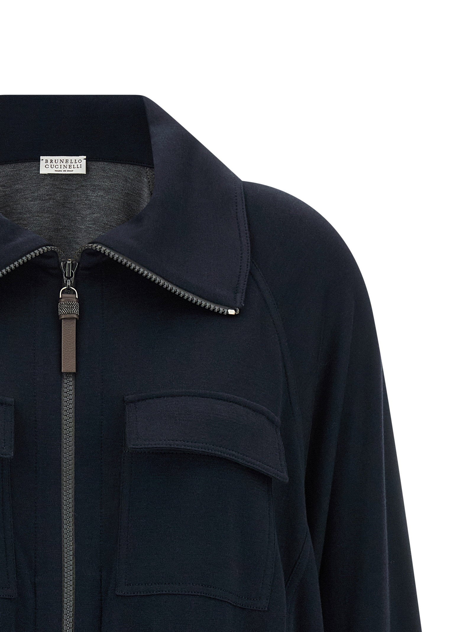 Brunello Cucinelli Shiny Zipper Pull Sweatshirt - view 3