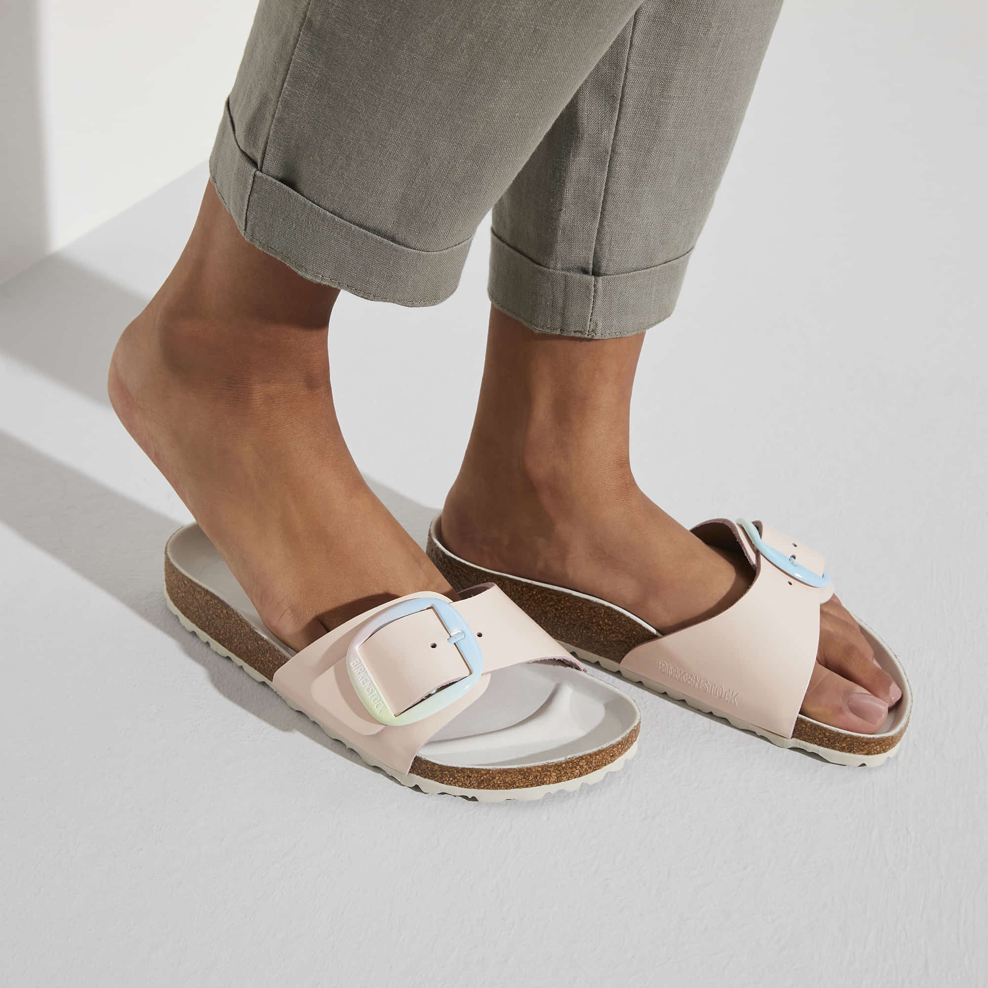 Birkenstock Madrid Big Buckle Natural Leather - view 8
