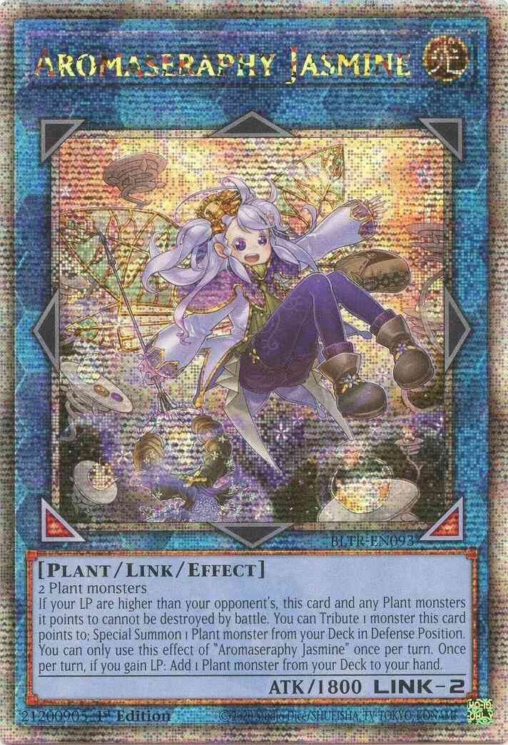 Yu-Gi-Oh! Aromaseraphy Jasmine - BLTR-EN093 - Quarter Century Secret Rare - 1st Edition