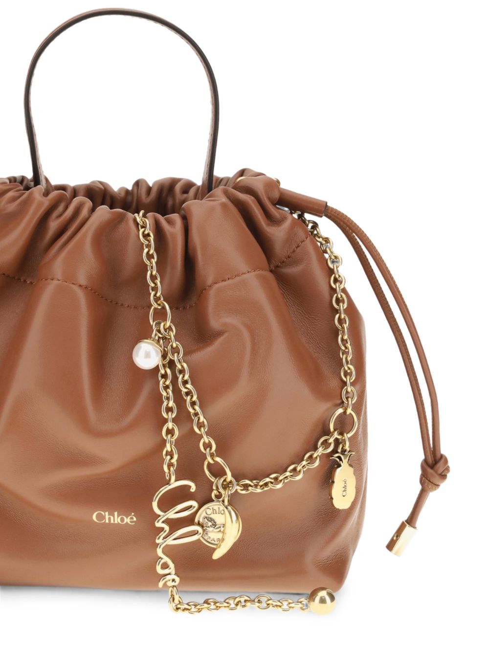 Chloé Chloe Drawstring Leather Bag – 100% LAMB LEATHER - view 6