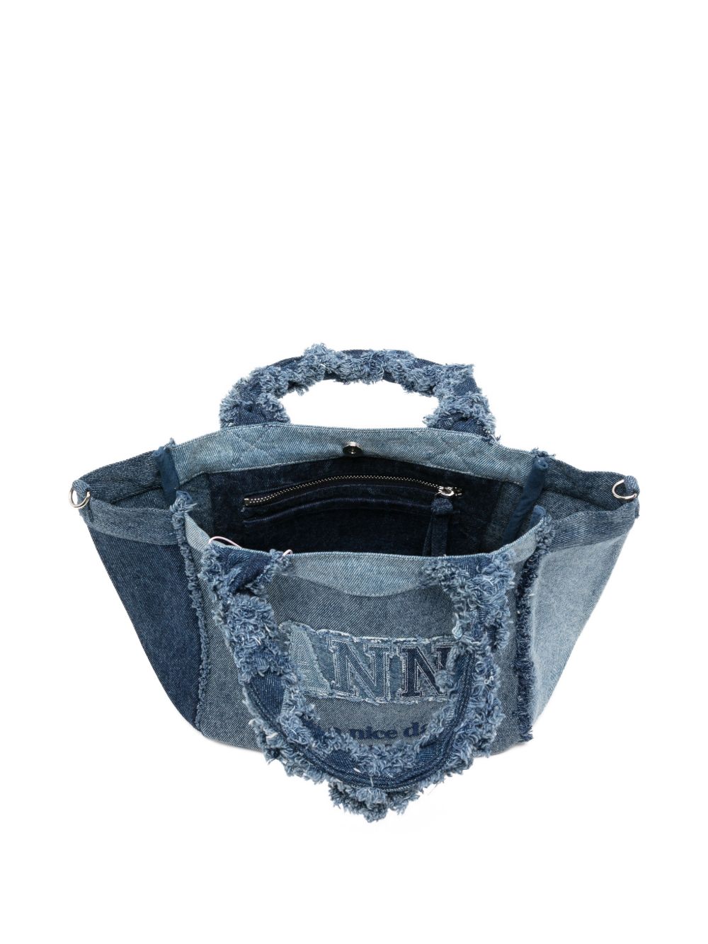 Ganni Denim small tote bag – 100% Recycled Cotton - view 4
