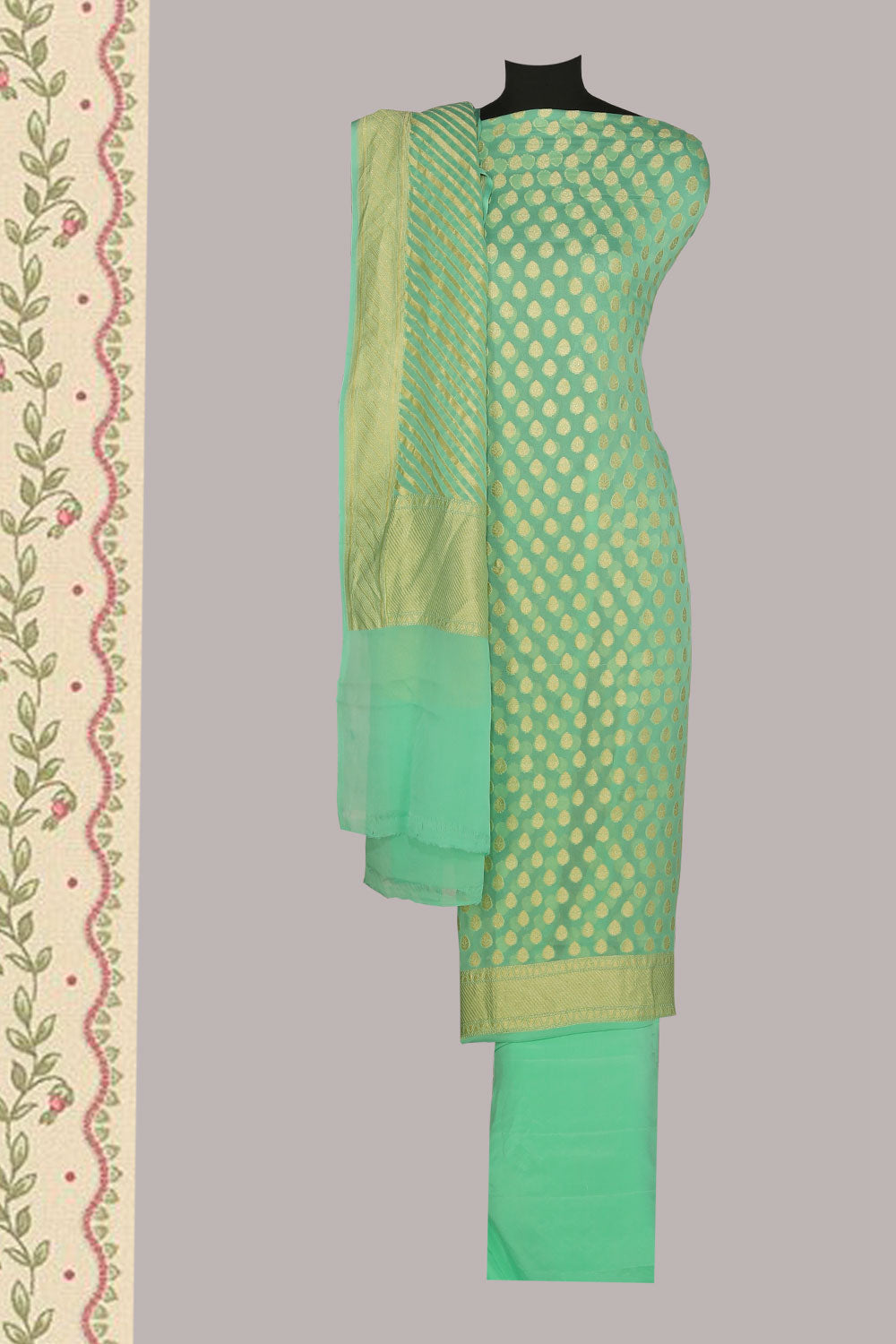 Kalanjali Gorgeous Unstitched Suit With Dupatta (3 Pcs Set)