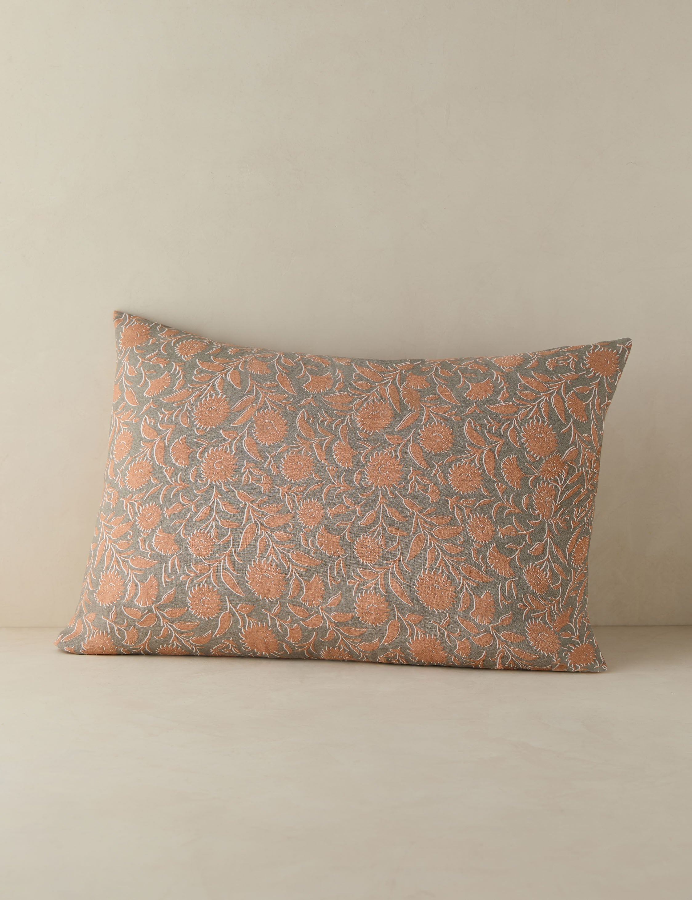 Lulu and Georgia Fransen Linen Cotton Sham – Blush and Jade - view 4