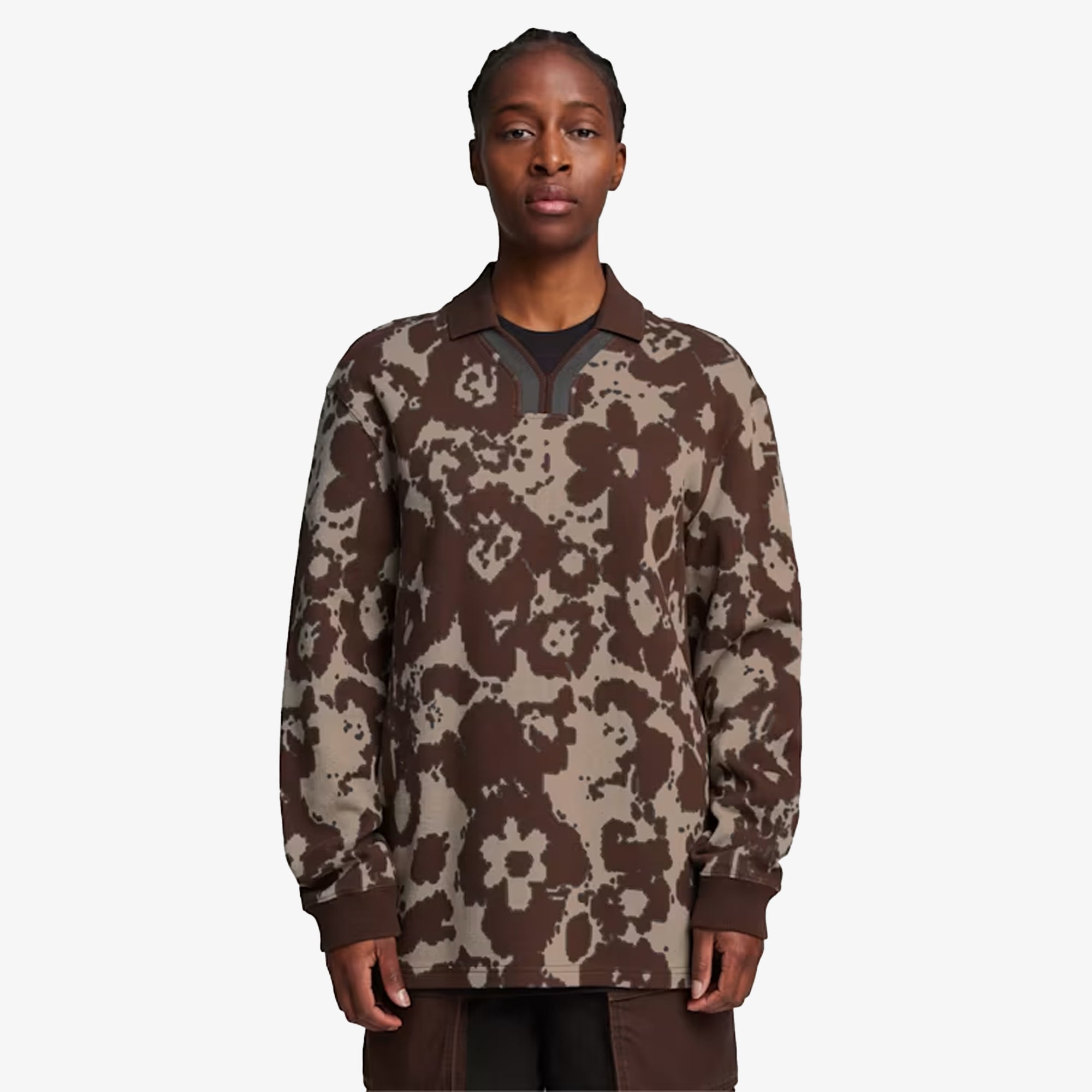 Puma | x PERKS AND MINI RUGBY SHIRT { DARK CHOCOLATE