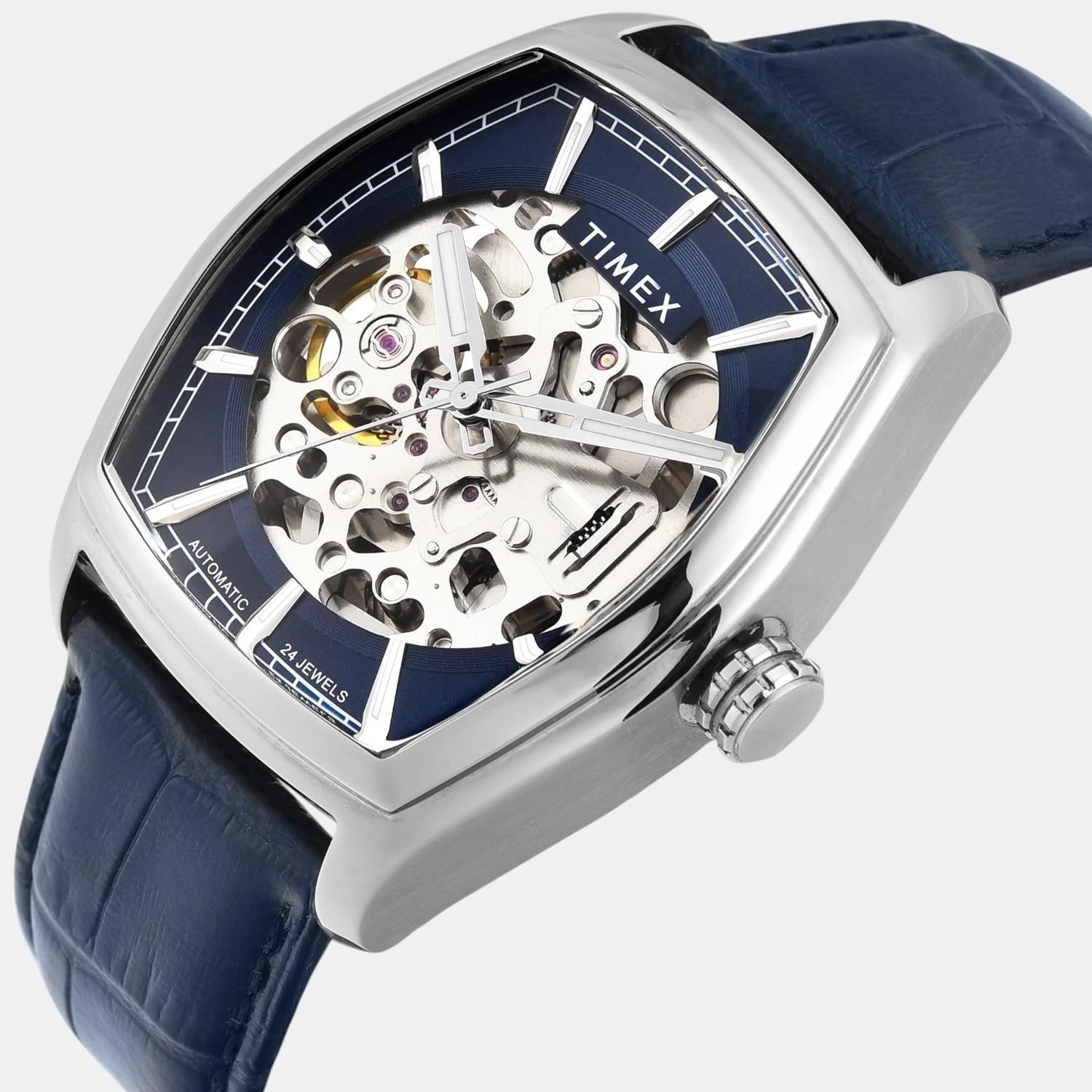 Timex Fashion Men Automatic Blue Dial Analog Leather Watch TWEG25900 - view 2